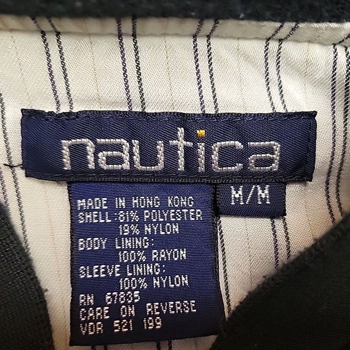 Nautica VINTAGE Nautica Bomber Jacket Men M Black Outdoor Rayon Lined Retro Classic Jacket Mens Hor? Size US M / EU 48-50 / 2 - 4 Thumbnail