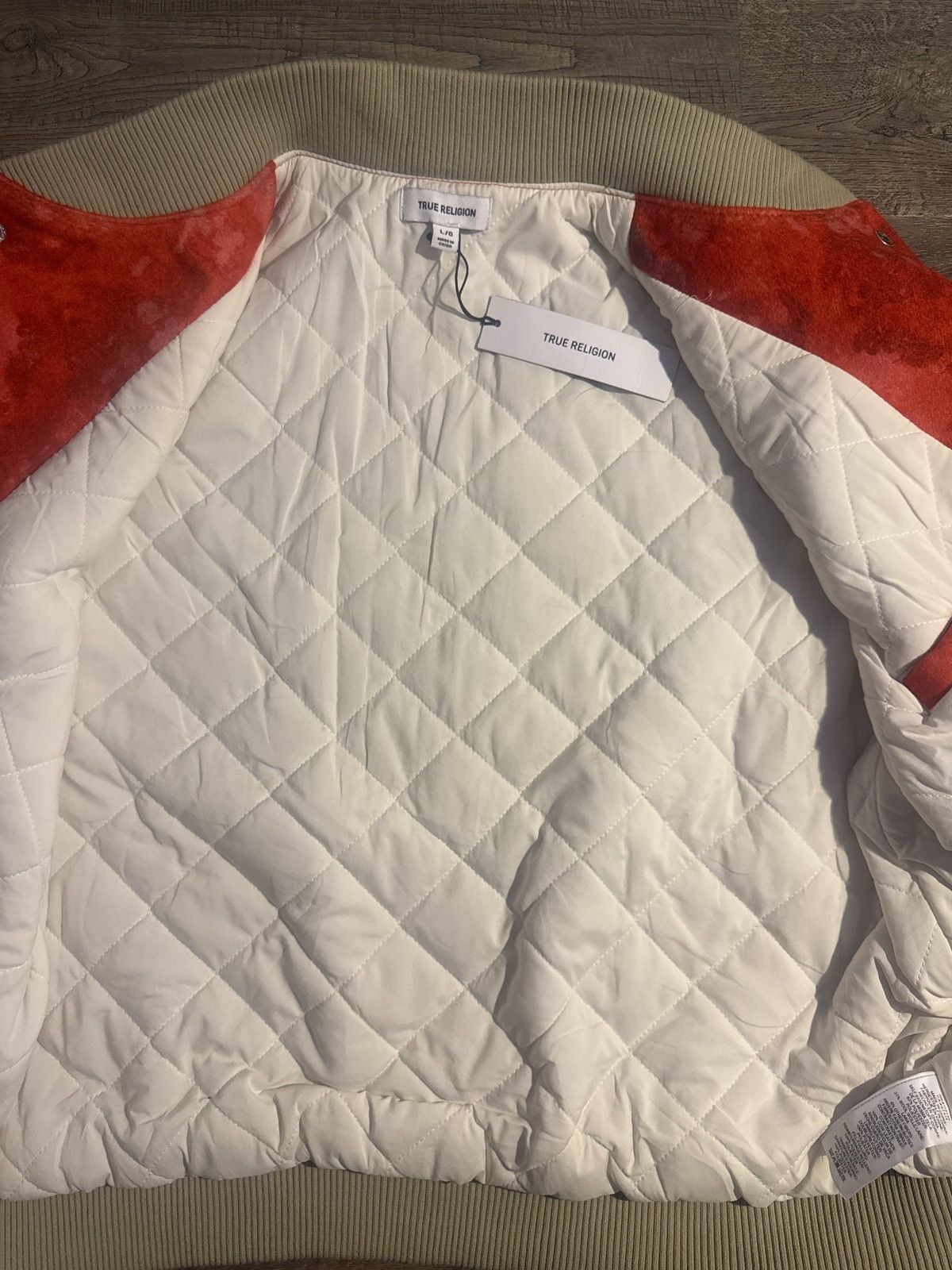 True Religion Red Tie Dye Varsity Jacket, BNWT Size US L / EU 52-54 / 3 - 3 Thumbnail