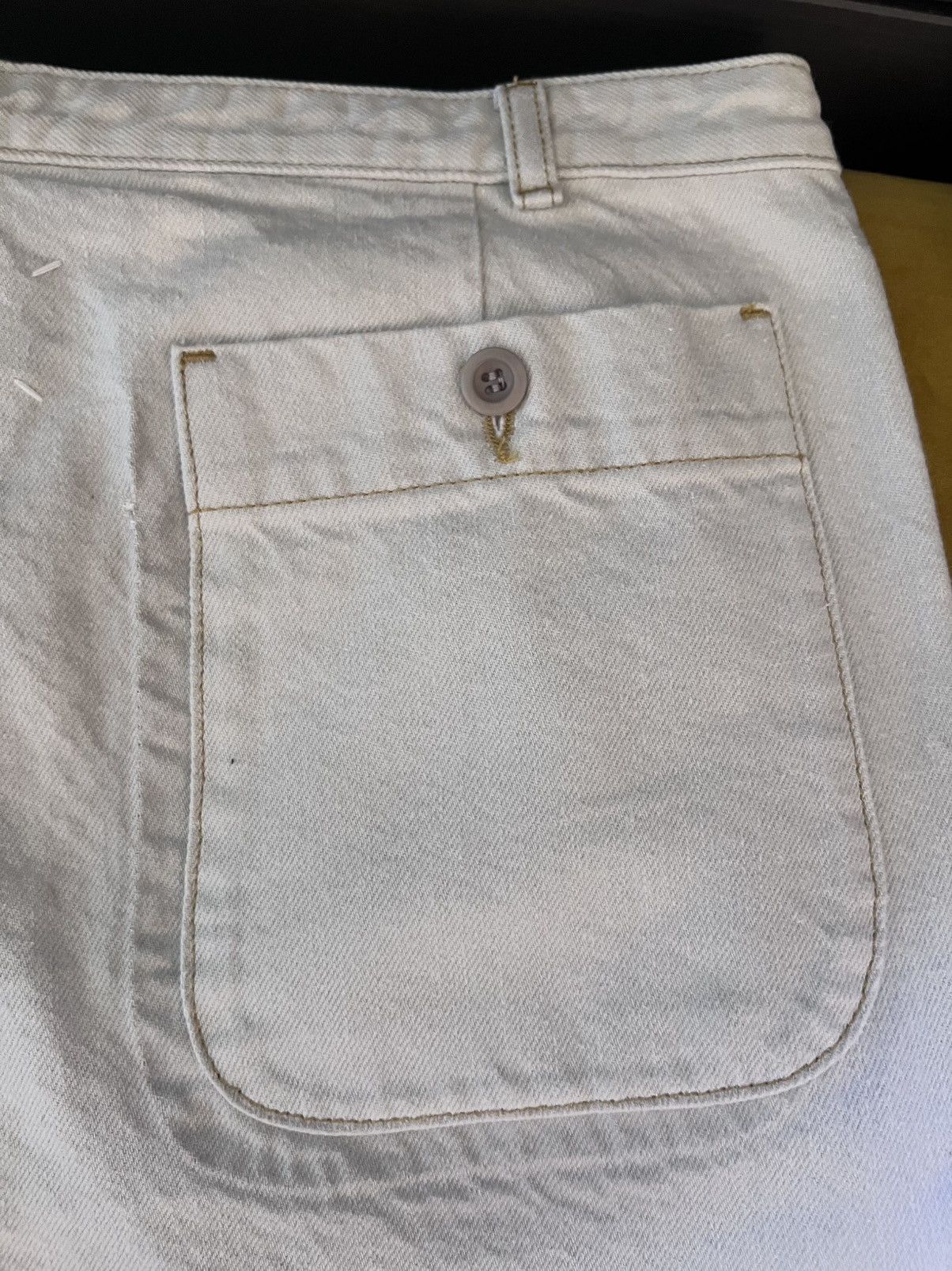 Maison Margiela SS23 hand-painted stone-washed denim shorts, sz 32–34, Italy Size US 32 / EU 48 - 11 Thumbnail