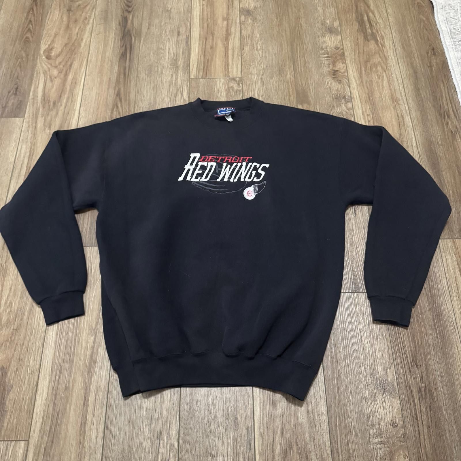 Other Vintage 90s Detroit Red Wings Black Crewneck Sweater Size US XL / EU 56 / 4 - 1 Thumbnail