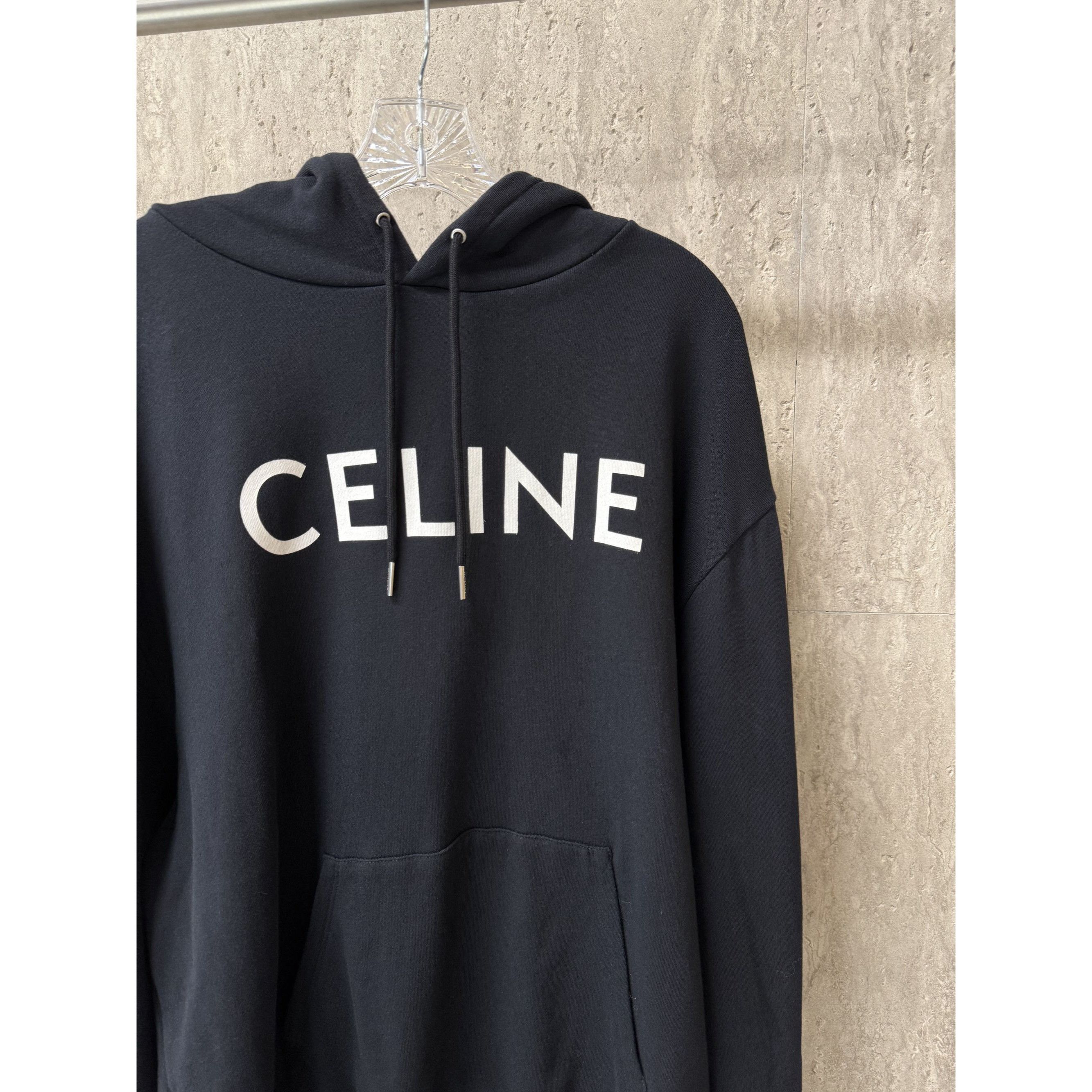 Celine Celine Paris Black Hoodie Sweatshirt XL 100% Cotton Unisex C Size XL / US 12-14 / IT 48-50 - 14 Thumbnail