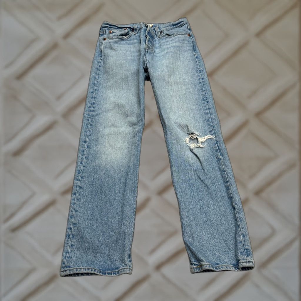 Levi's Levi's Premium Wedgie Straight Leg Jeans Button Fly Denim Womens 26 High Rise Size 26" / US 2 / IT 38 - 1 Thumbnail