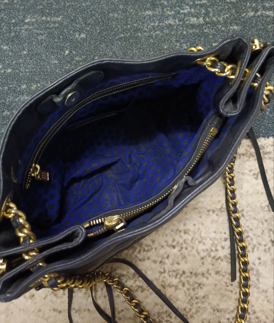 Designer × Leather REBECCA MINKOFF LEATHER CHAIN 2WAYS BAG Size ONE SIZE - 8 Thumbnail