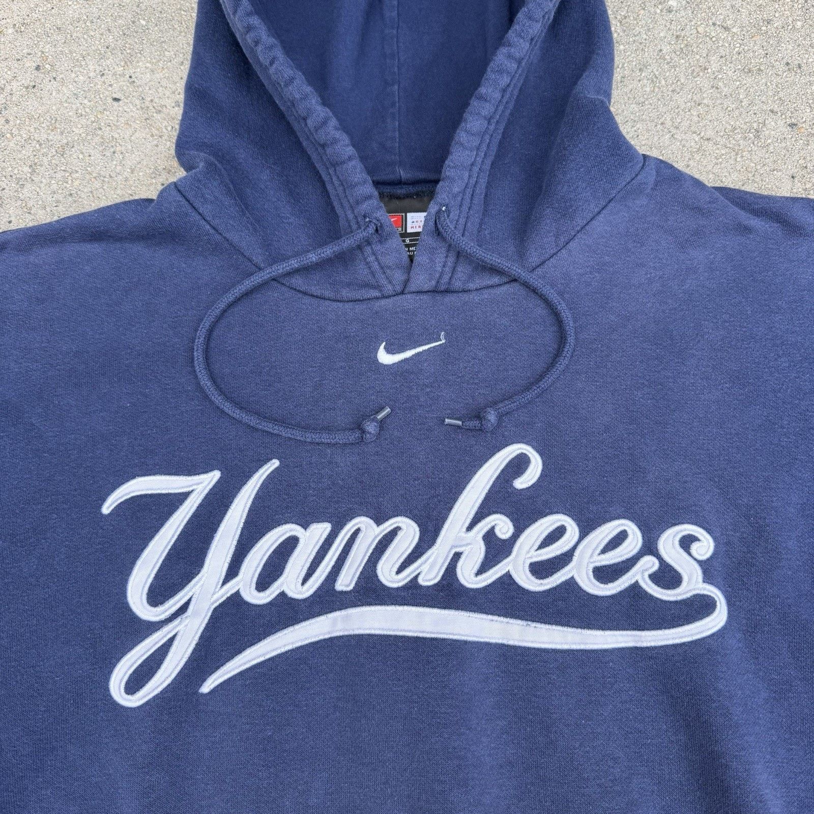 MLB × Nike × Vintage Vintage Nike New York Yankees Center Swoosh Check Hoodie Size US L / EU 52-54 / 3 - 1 Thumbnail