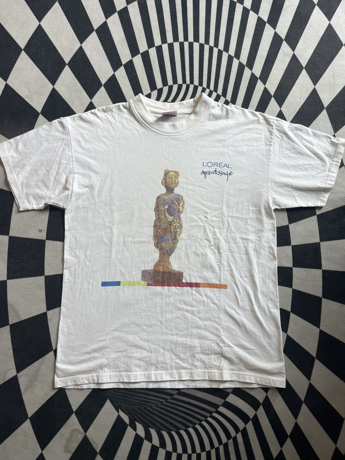 Arts & Science Vintage 90s/00s L'Oreal Apprentissage Art Promo T-Shirt Size US L / EU 52-54 / 3 - 3 Thumbnail