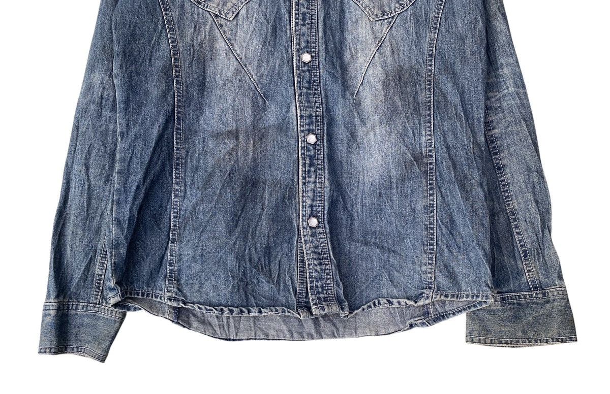 If Only Was True × In The Attic Rare IN THE ATTIC Pearl Snap Button Denim Shirt Size US L / EU 52-54 / 3 - 4 Thumbnail