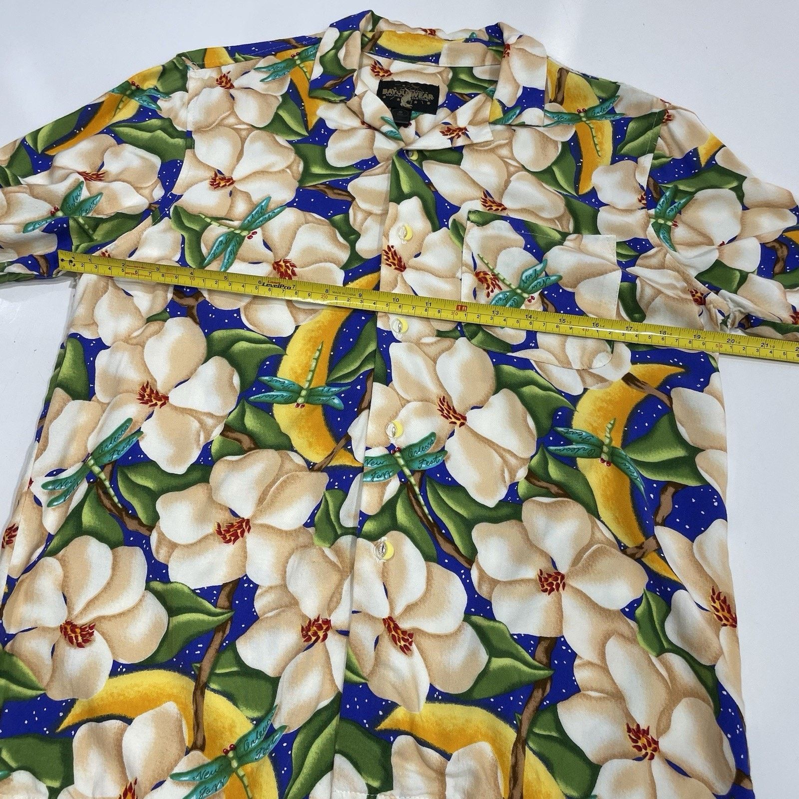 Reyn Spooner Bayou Wear Shirt Men’s S Magnolia Dragonfly Jazz Fest Rayon Size US S / EU 44-46 / 1 - 6 Thumbnail