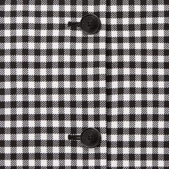 Dior o1w1db10824 Checked Short-Sleeved Jacket in Black Gray Size S / US 4 / IT 40 - 3 Thumbnail