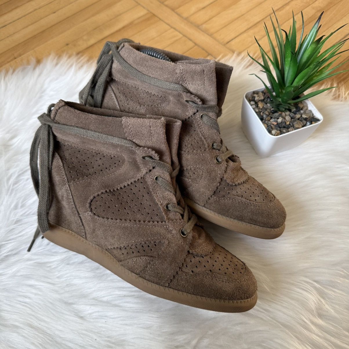 Other 📌 Crazy like Isabel Marant Style Bekett Wedge Sneakers Size US 7 / IT 37 - 4 Thumbnail
