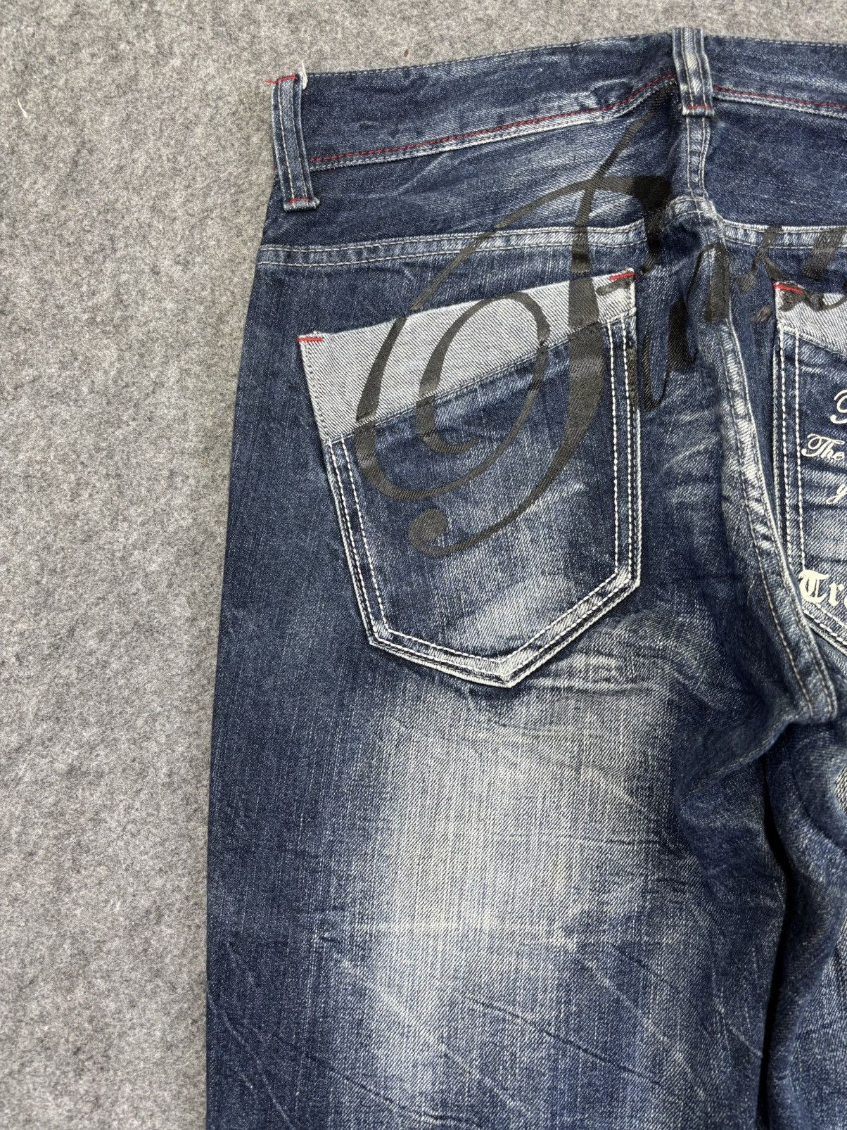 Japanese Brand 💥Wild Life Japan Street Fashion Crazy Fades Denim F871 Size US 32 / EU 48 - 10 Thumbnail