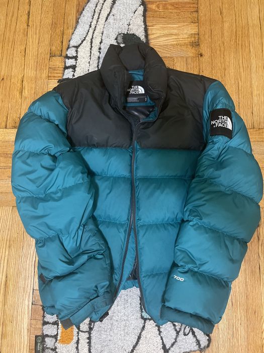 Emerald green north face jacket sale