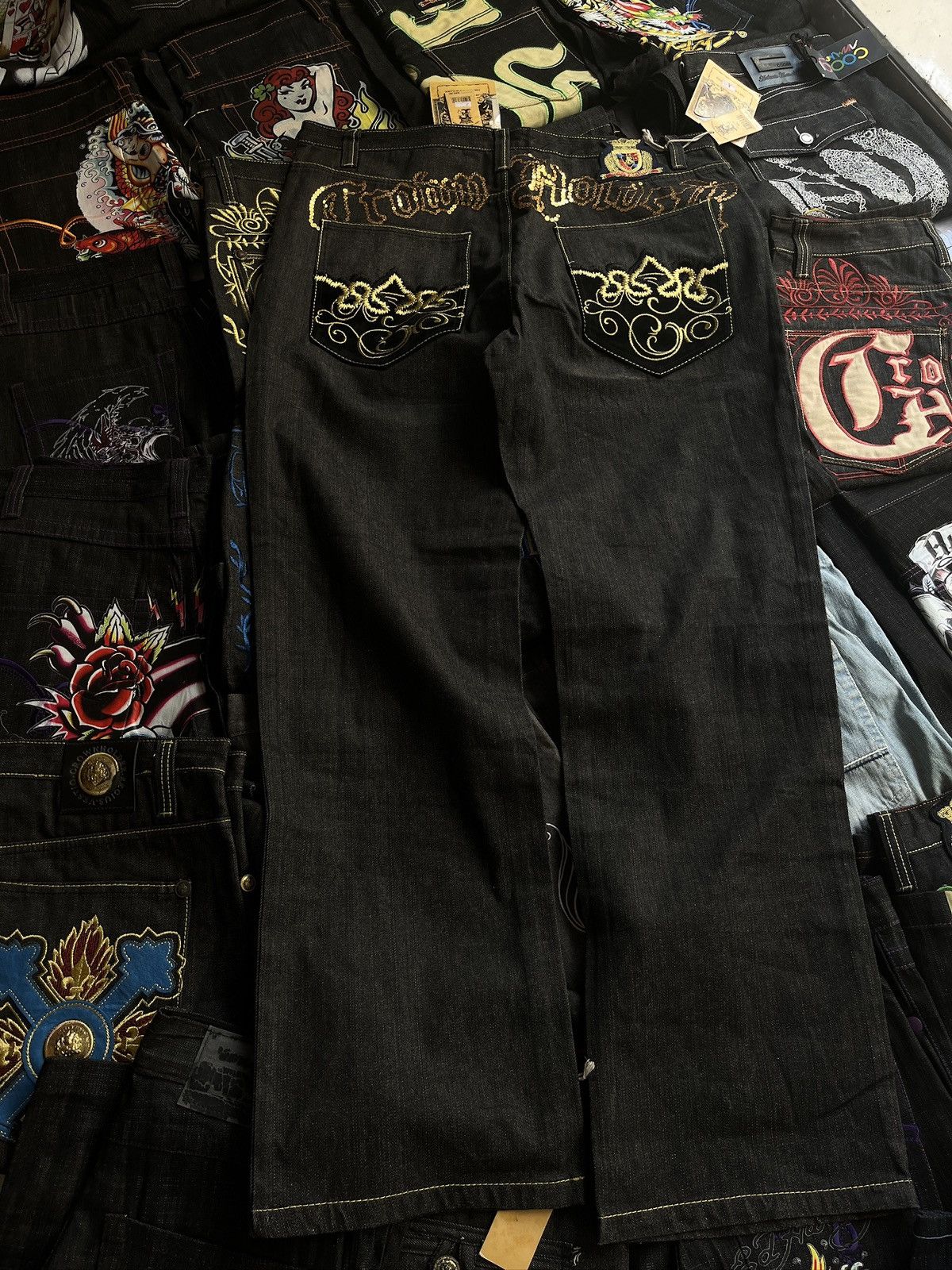 Vintage Crown Holder denim jeans Size US 38 / EU 54 - 1 Thumbnail