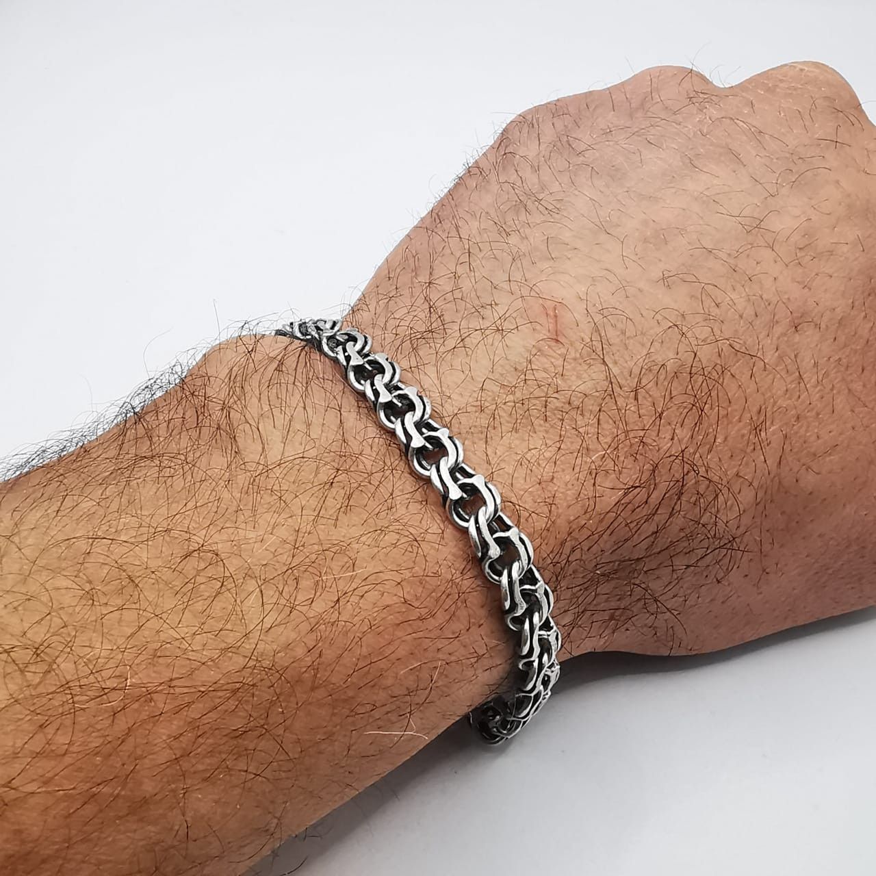 Sterling Silver Vintage Bracelet Jewelry,925 Sterling Silver,Handmade 19,91g Size ONE SIZE - 4 Thumbnail