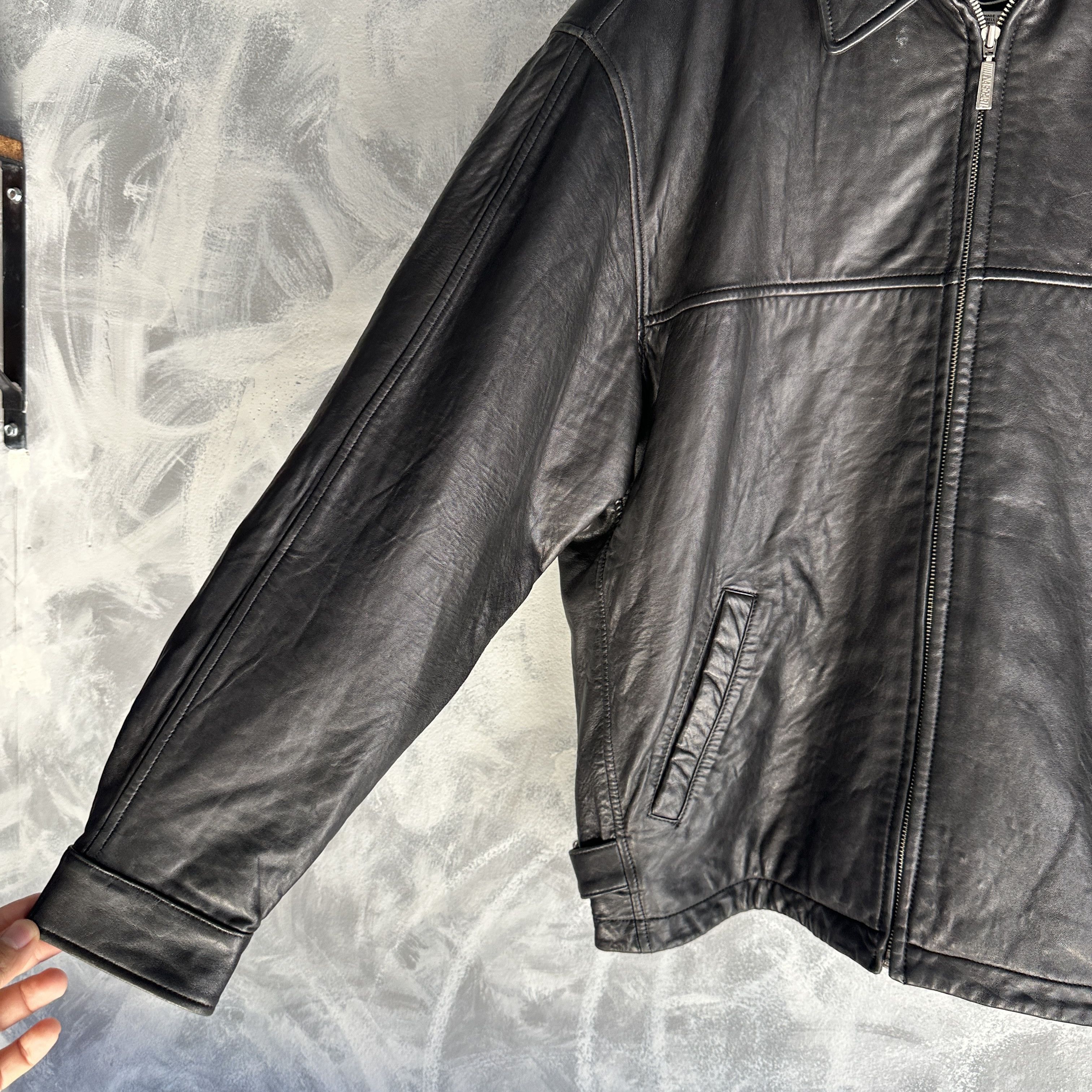 NASCAR Vintage Nascar Genuine Leather Jacket Men’s Sz Large Black Size US L / EU 52-54 / 3 - 3 Thumbnail