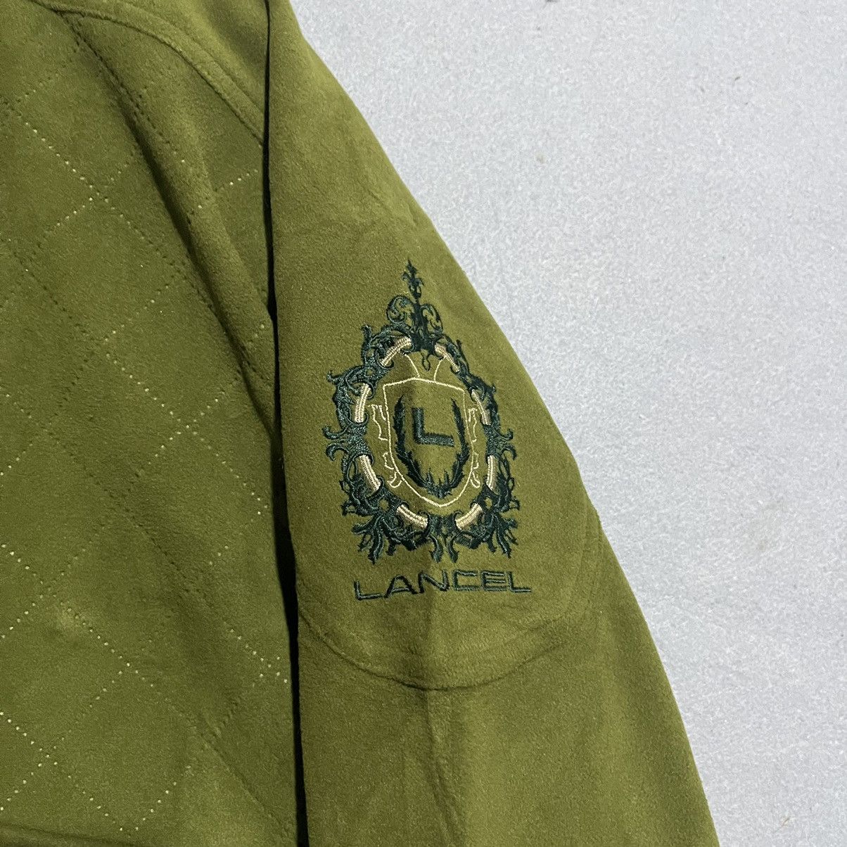 Lancel Vintage Lancel Paris Green Suede Bomber Jacket Made in Japan Size US L / EU 52-54 / 3 - 2 Thumbnail