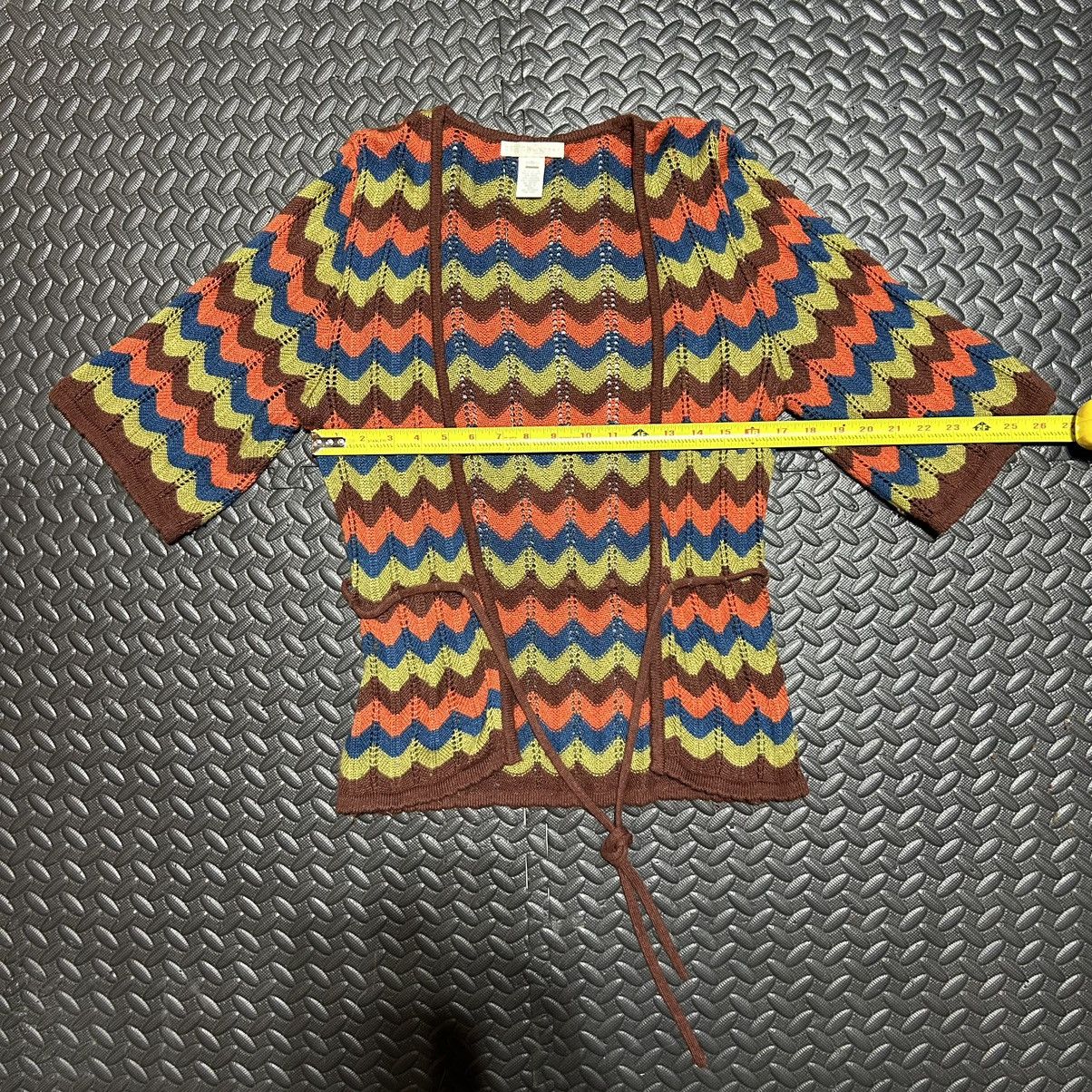 Designer × Other Design History Cardigan Knit Sweater Crochet Belted Small Size S / US 4 / IT 40 - 4 Thumbnail
