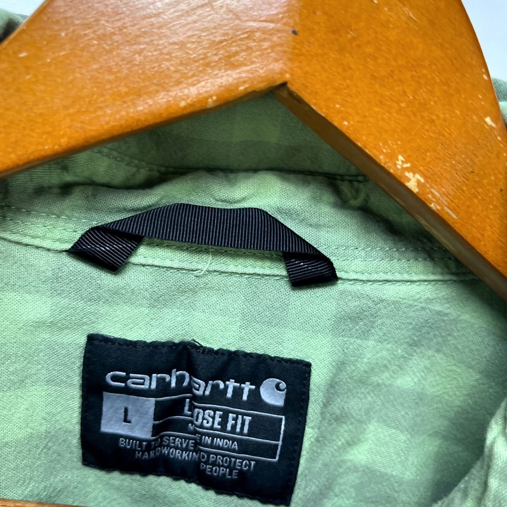 Carhartt Carhartt Short Sleeve Button Up Shirt Large - Vibrant Green Plaid Size US L / EU 52-54 / 3 - 6 Thumbnail