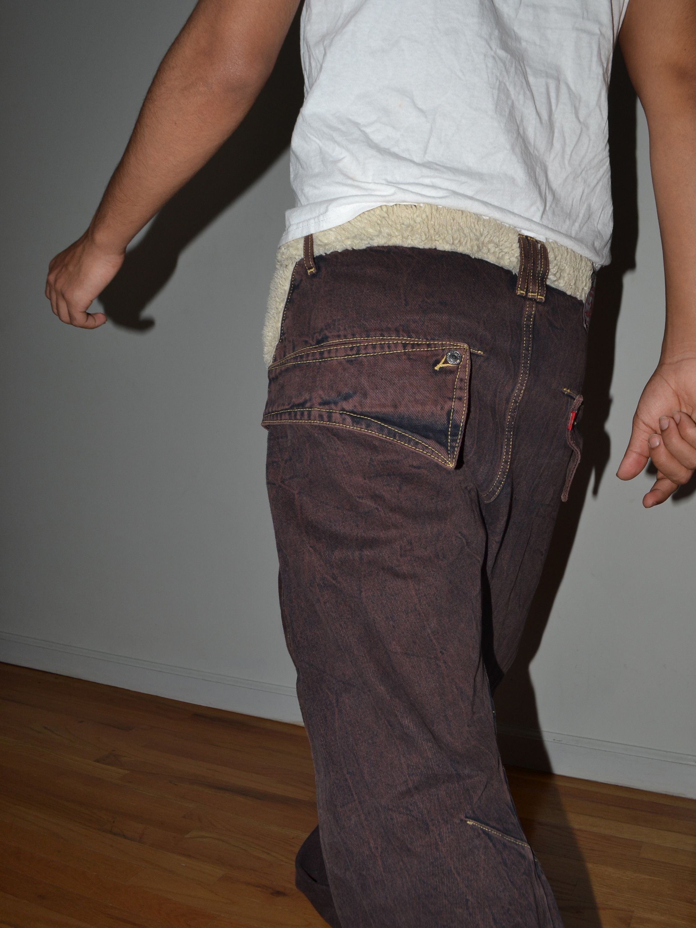 Kiko Kostadinov × Levi's 2024 Sherpa Trimmed Overdyed Jeans Size US 30 / EU 46 - 6 Thumbnail