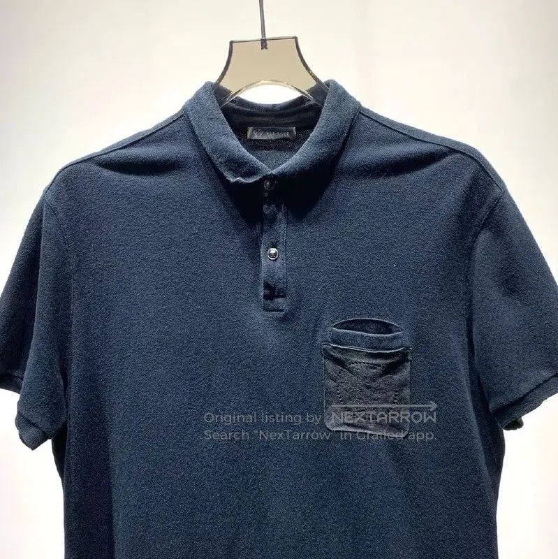 Versace Versace Black Cotton Men's Polo Shirt . Size US L / EU 52-54 / 3 - 7 Thumbnail