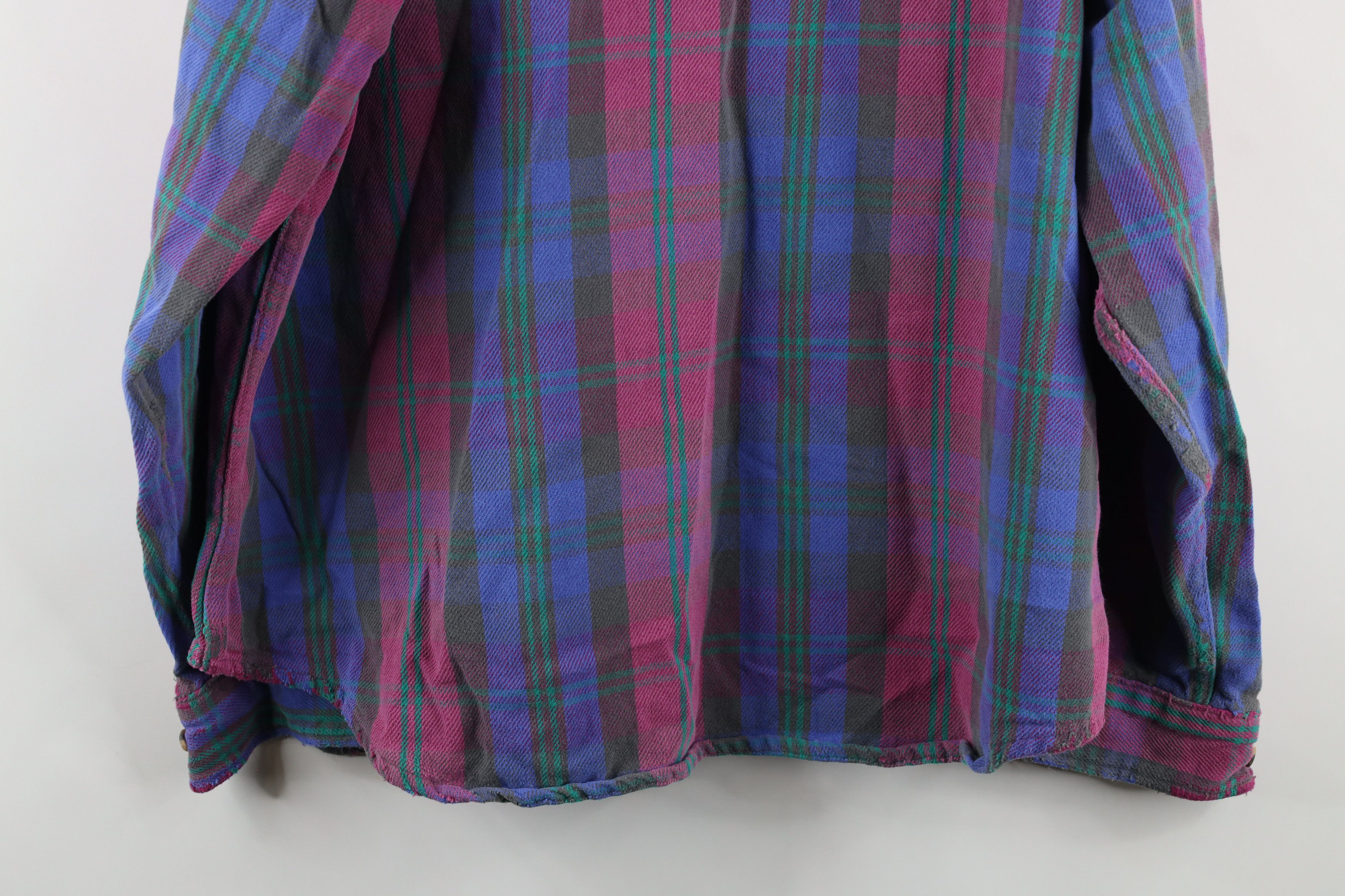 Vintage Vintage 70s Streetwear Flannel Button Shirt Plaid USA Size US XL / EU 56 / 4 - 17 Thumbnail