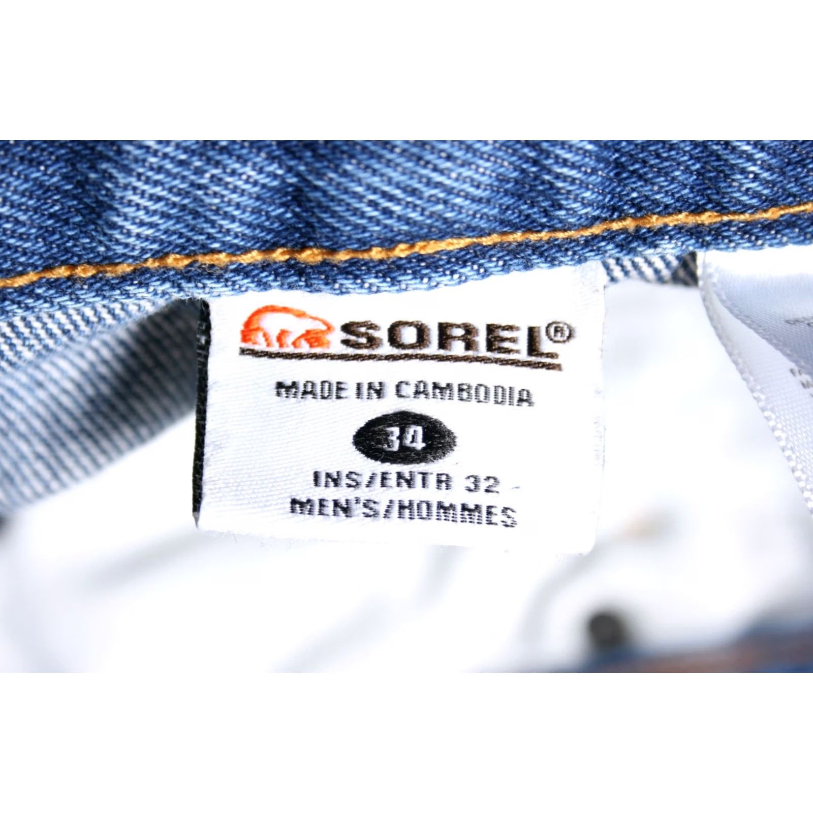 SOREL SOREL Jeans Denim Blue 34x33 Inseam 34x32 Relaxed Fit 100% Cotton Men Straight Mid Rise 10-12 in Regular Inseam 33 in Cambodia Denim Blue Jeans Mens Size US 34 / EU 50 - 6 Thumbnail