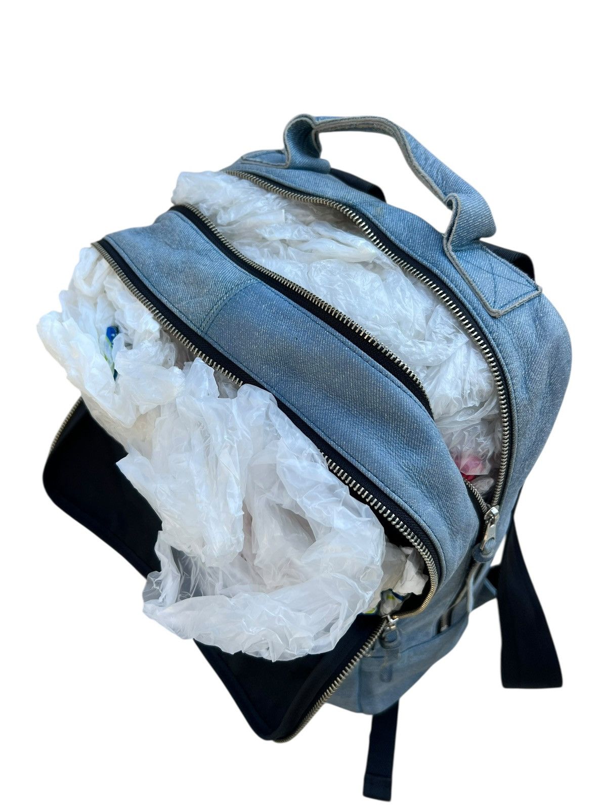 Leather DECADE Japan Patina Leather Backpack Bag Denim Design Size ONE SIZE - 20 Thumbnail