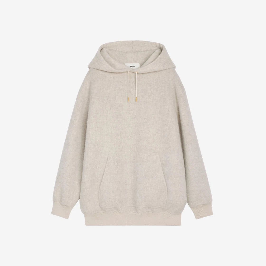 Celine o1w1db11124 Llama Rocher Long Hoodie in Beige Size S / US 4 / IT 40 - 1 Thumbnail
