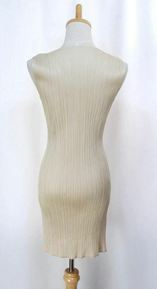 Issey Miyake issey miyake Cream apricot dress Size L / US 10 / IT 46 - 3 Thumbnail
