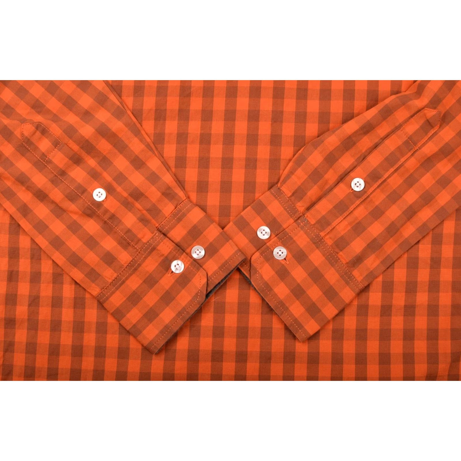 Vintage KTM Bike Industries Factory Team Orange Check Button Shirt Racing Size L Mens Size US L / EU 52-54 / 3 - 7 Thumbnail