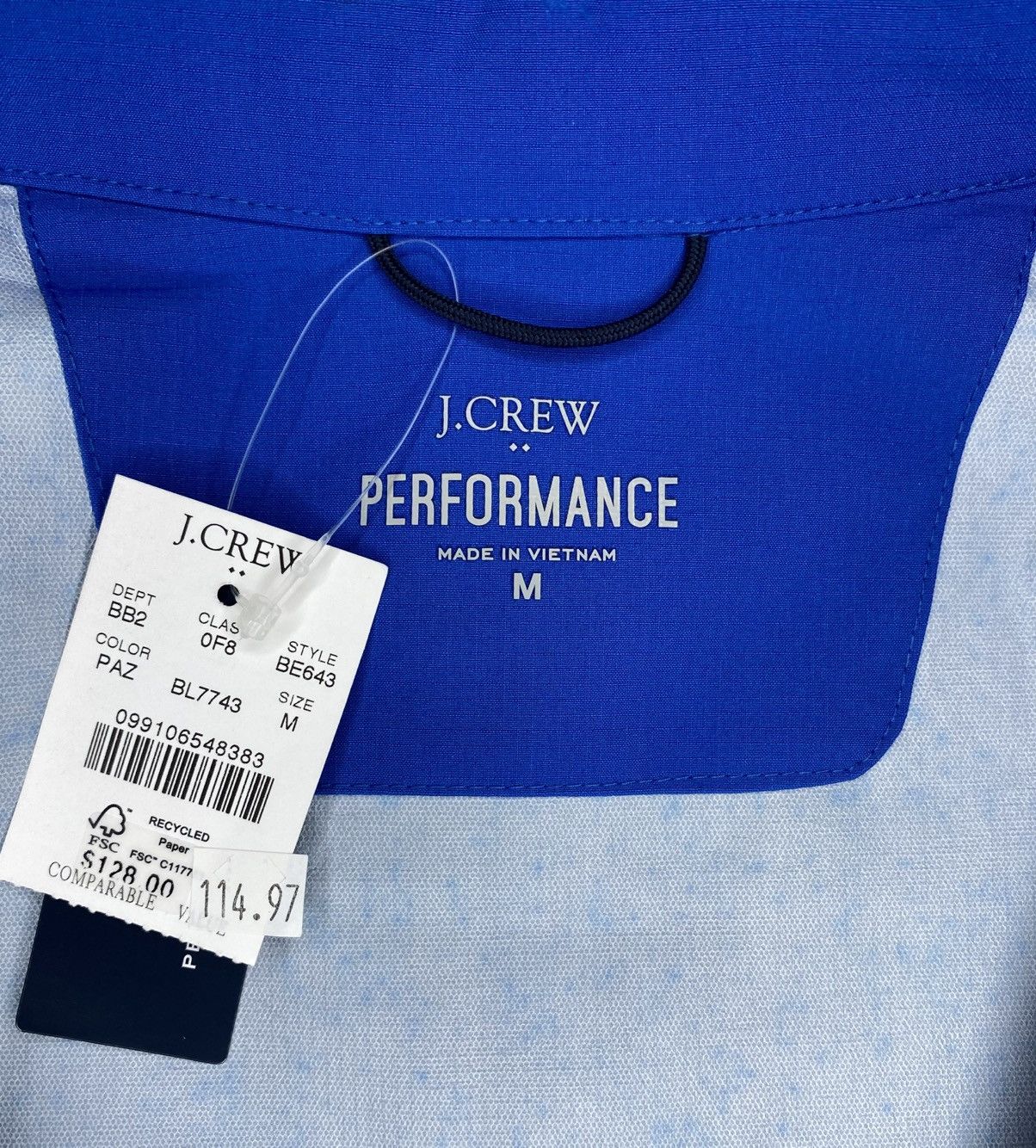 J.Crew NWT $128 J Crew Blue Lightweight Performance Jacket Med Size US M / EU 48-50 / 2 - 4 Thumbnail