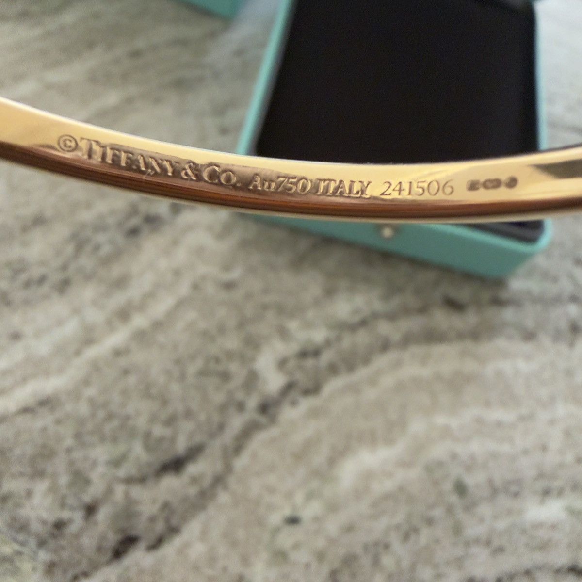Tiffany & Co. Tiffany Lock Narrow Bangle Rose/White Gold 🚫READ DESCRIPTION Size ONE SIZE - 4 Thumbnail