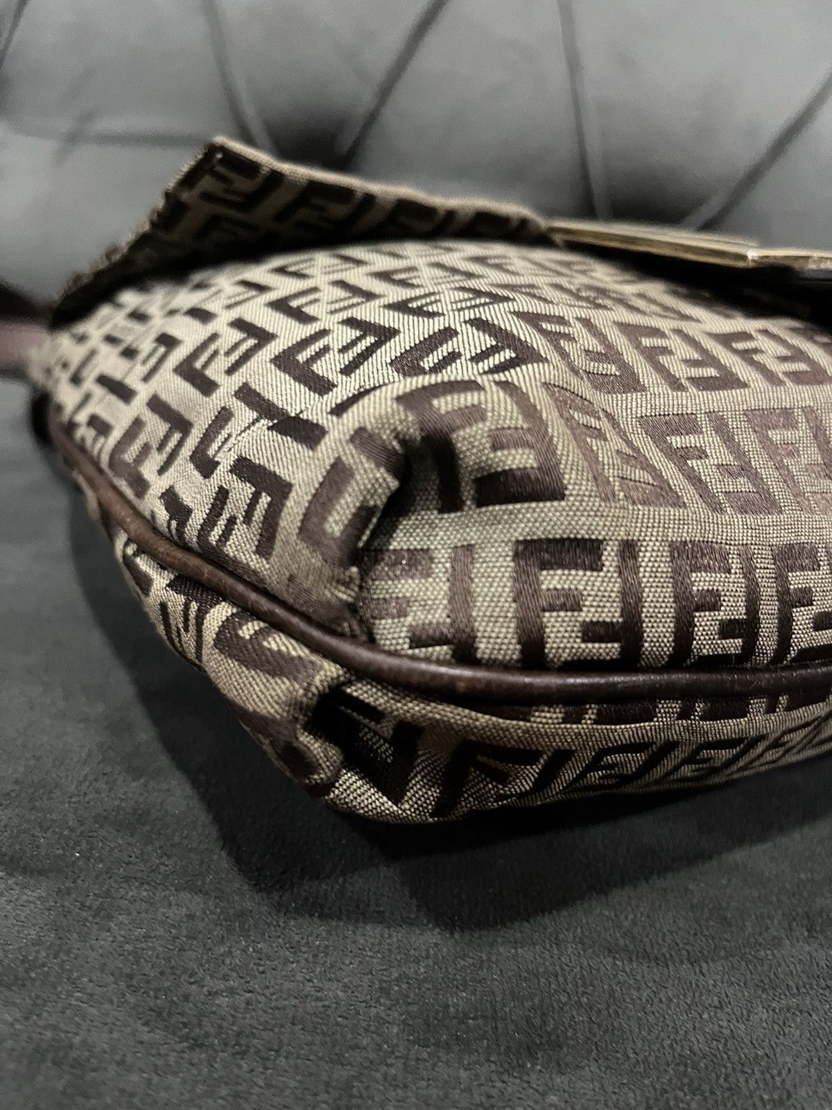 Fendi Authentic FENDI Logo Zucca Shoulder Bag Canvas Size ONE SIZE - 9 Thumbnail