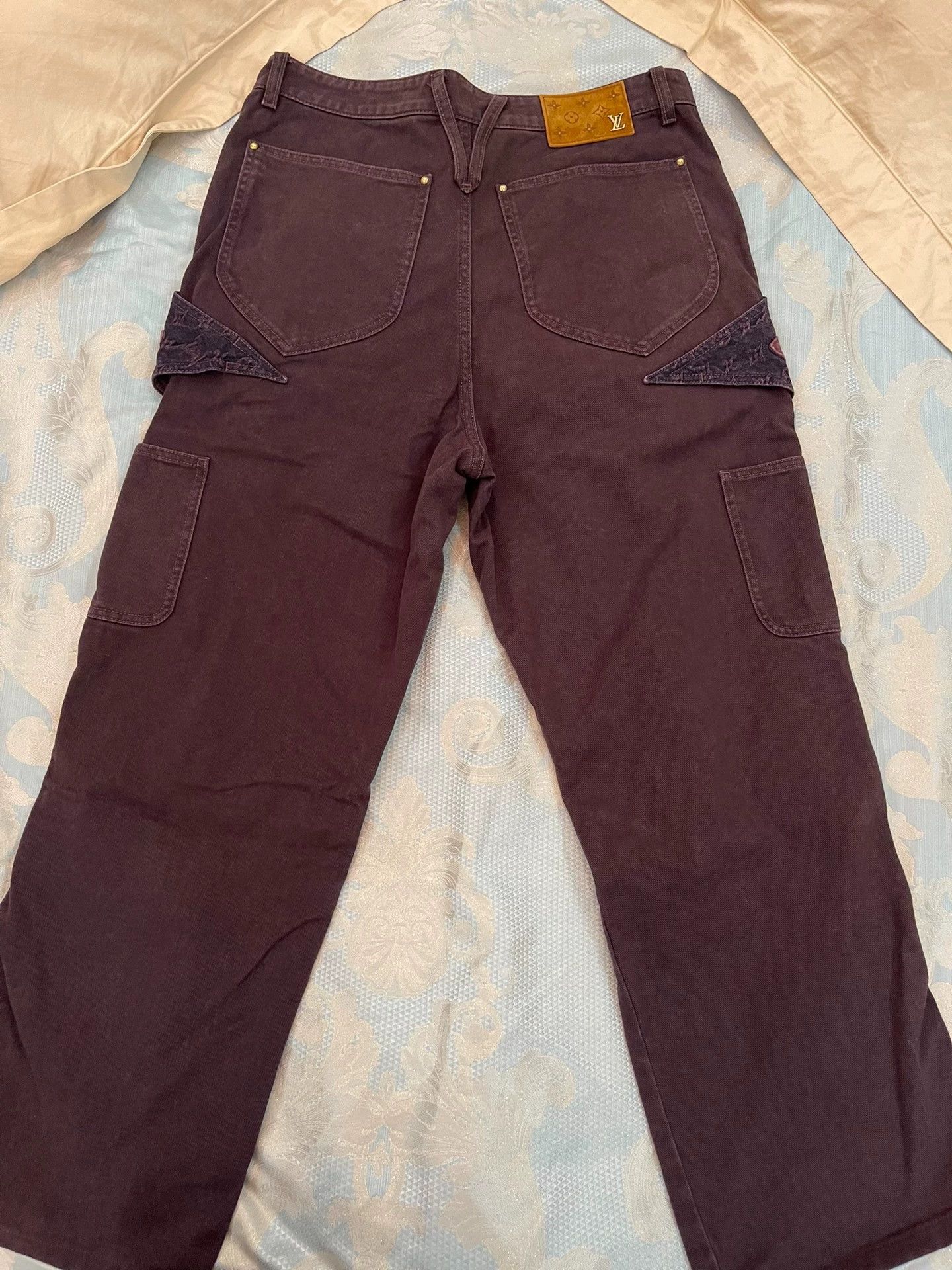 Louis Vuitton LV Ltd Ed Classic Monogram Patchwork Floral Jeans 32 Size US 32 / EU 48 - 3 Thumbnail