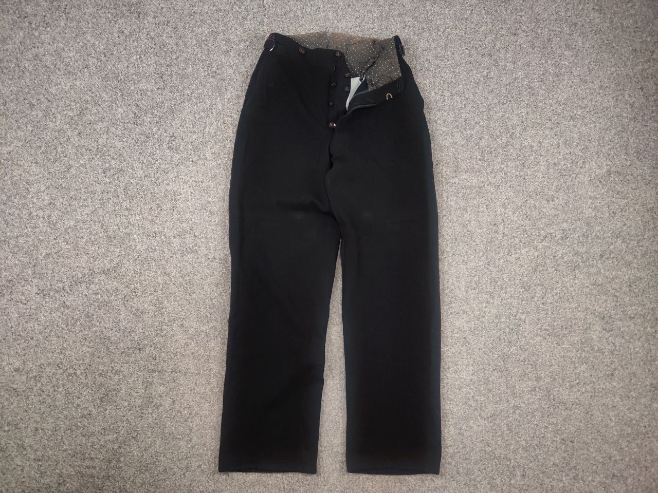 Vintage 1950's Vintage High Waist Fishtail Suspender Buckle Pants Size US 30 / EU 46 - 6 Thumbnail