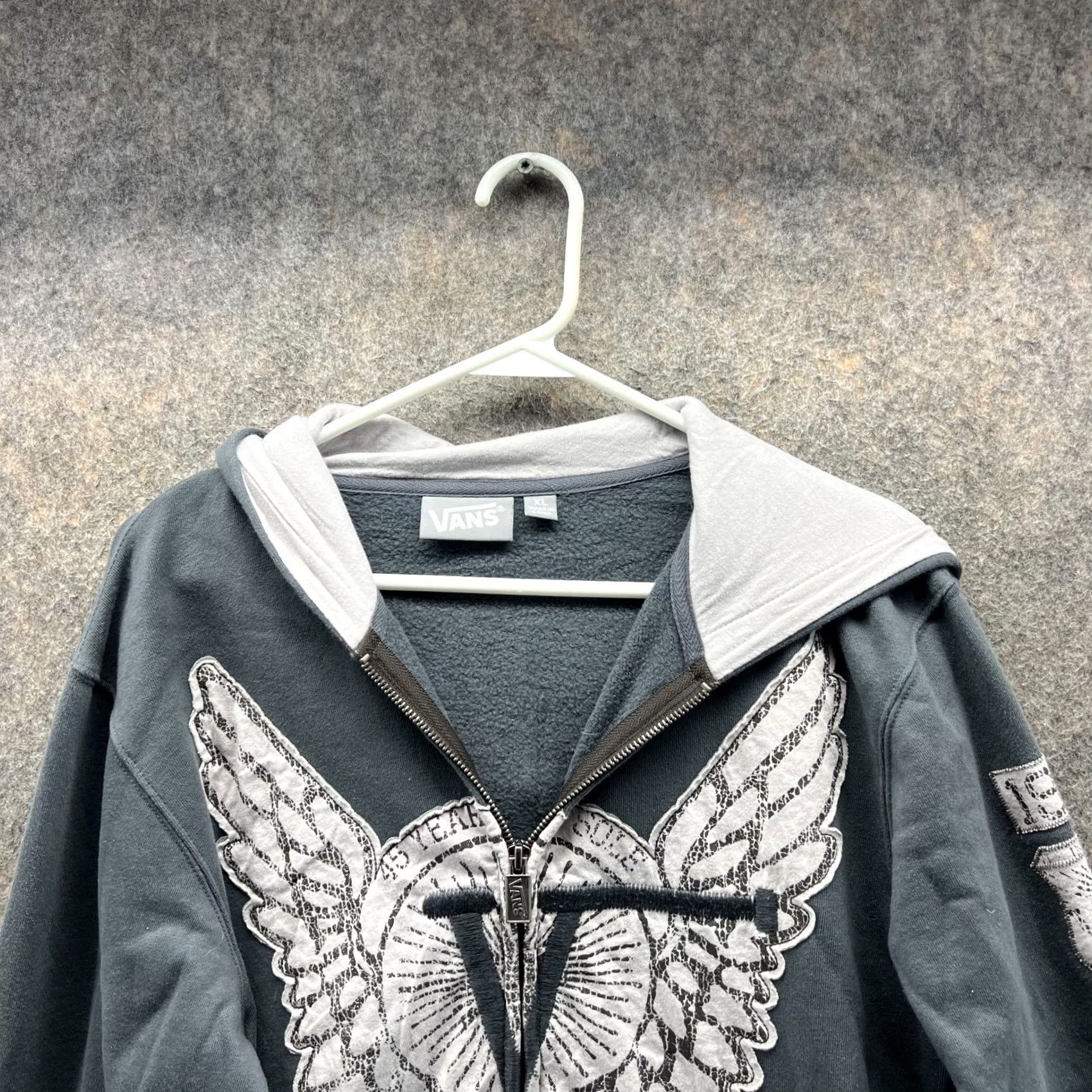 Vans VANS Sweater Women XL Full Zip Hoodie Fleece Cotton Gray Regular Size Type XS? (No) Size XL / US 12-14 / IT 48-50 - 5 Thumbnail