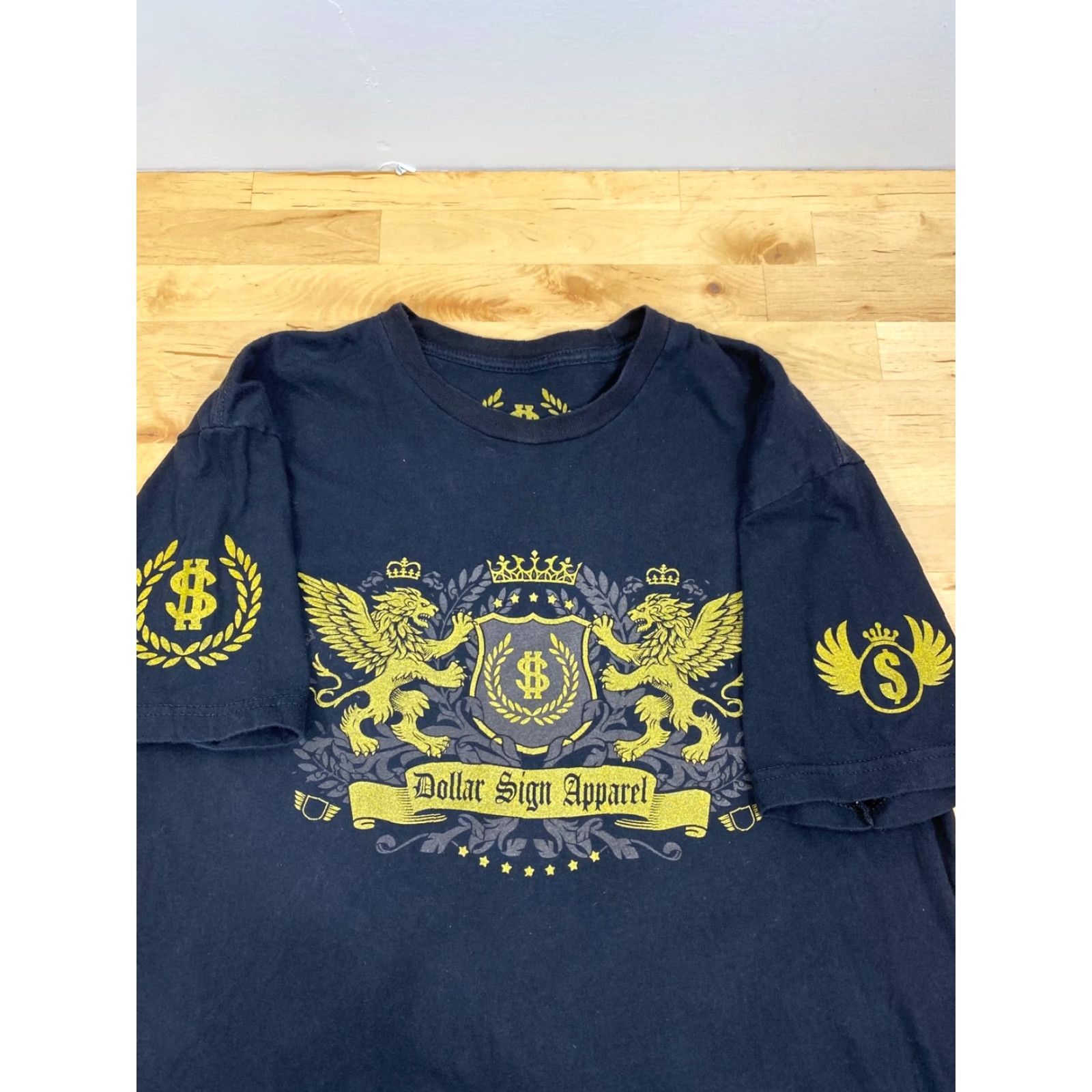 Vintage Dollar Sign Apparel T Shirt Mens Short Sleeve Black Size M Crew Neck Logo Graphic Size US M / EU 48-50 / 2 - 3 Thumbnail