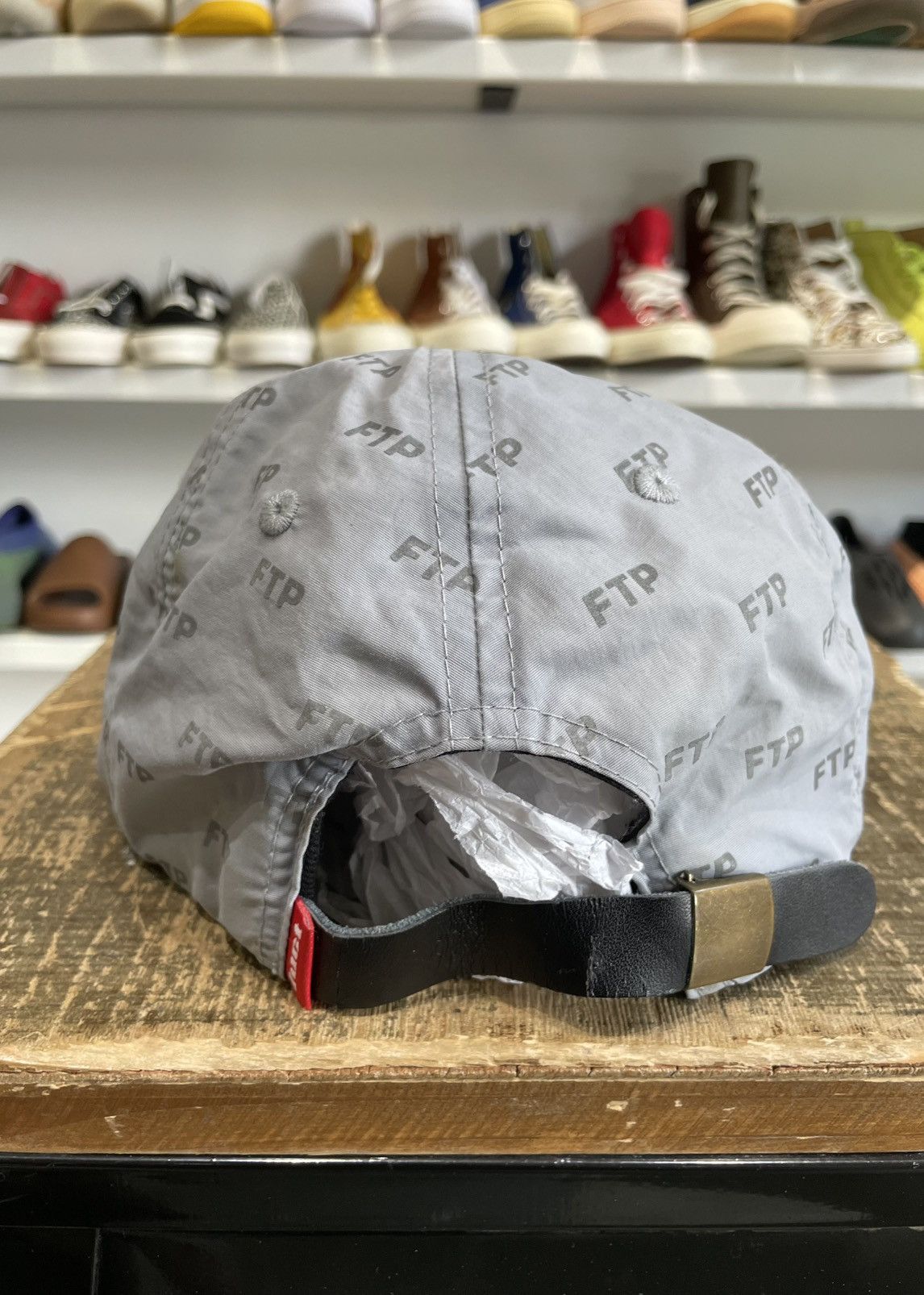 FUCT × Fuck The Population FTP x FUCT Collab 6-Panel Hat Grey Reflective 3M Size ONE SIZE - 7 Thumbnail
