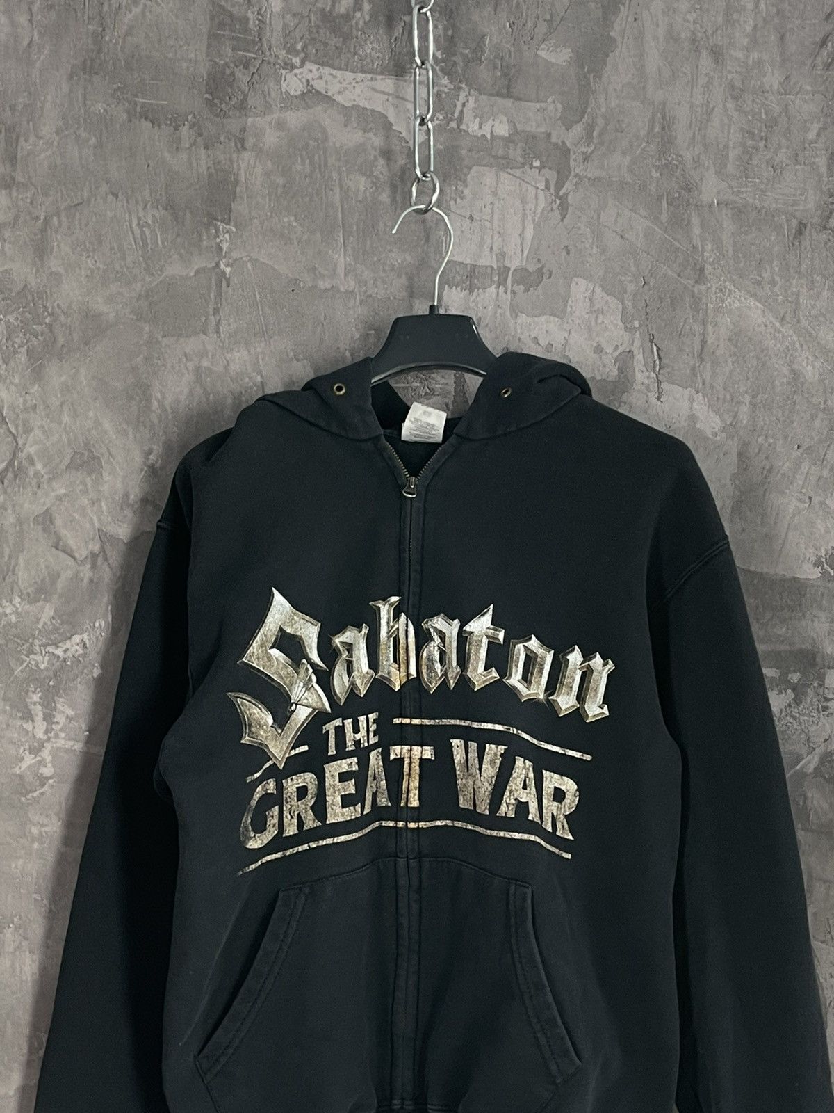 Band Tees × Vintage Sabaton Vintage Streetwear Punk Retro Zip Up Hoodie Size US S / EU 44-46 / 1 - 9 Thumbnail