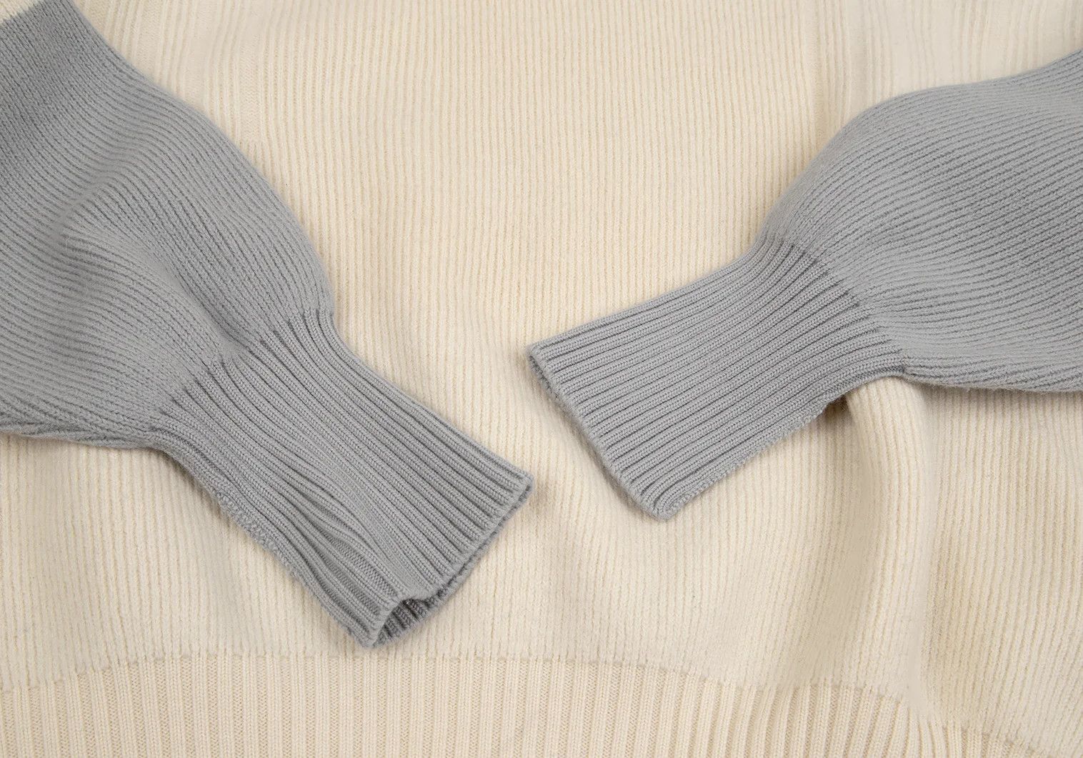 Yohji Yamamoto Yohji Yamamoto Bi-Color Crew Neck Sweater Size US M / EU 48-50 / 2 - 4 Thumbnail