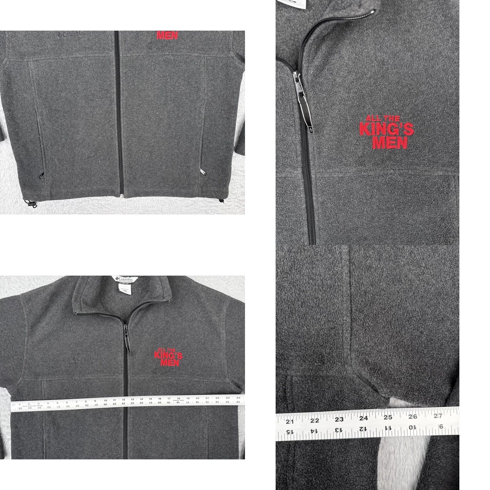 Penn Columbia Jacket Mens XL Gray Fleece Zip All The King's Men TV Robert Penn Warren Size US XL / EU 56 / 4 - 8 Thumbnail