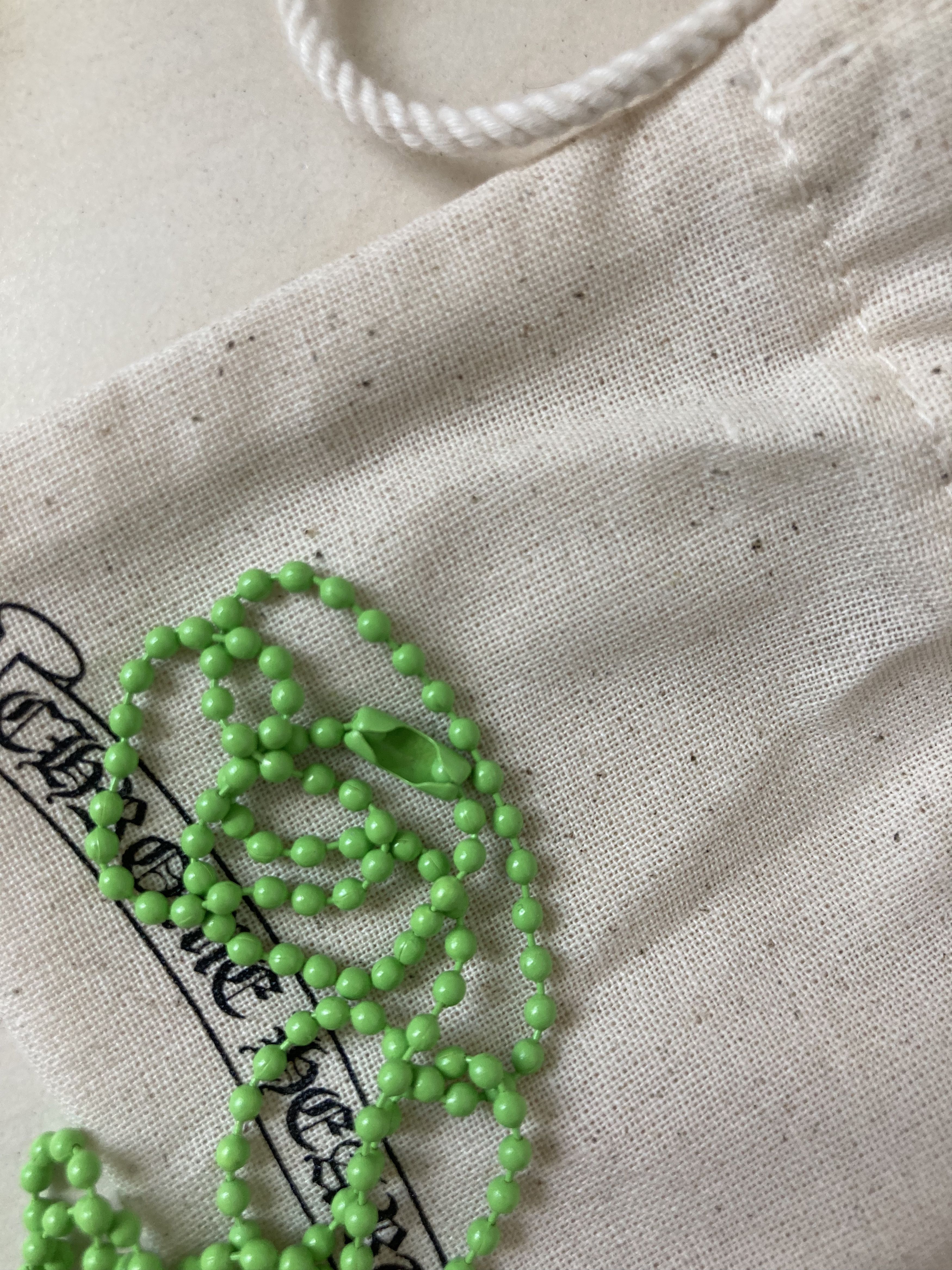 Chrome Hearts Chrome Hearts Resin Cross Pendant Ball Chain Green Necklace Size ONE SIZE - 6 Thumbnail