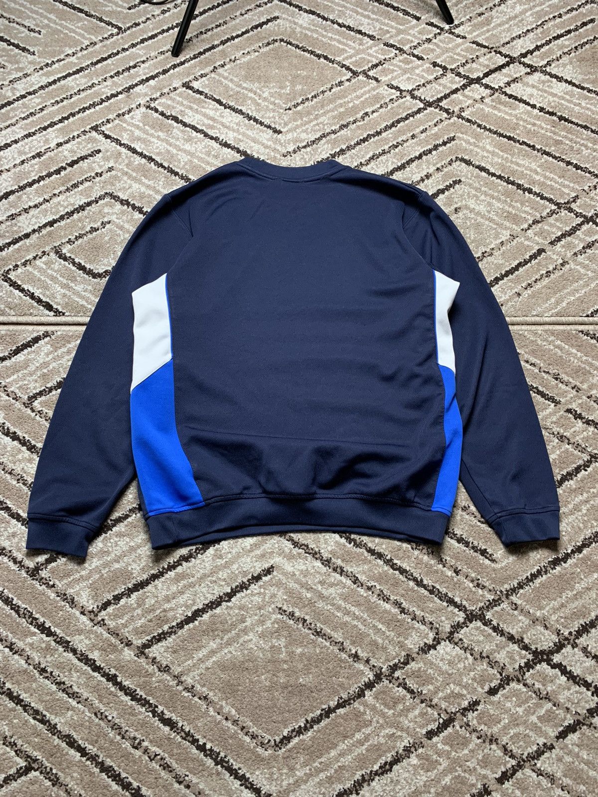 Nike × Vintage Vintage Nike Y2K Mini Swoosh Blue Boxy Sweatshirt Hype 00s Size US M / EU 48-50 / 2 - 9 Thumbnail