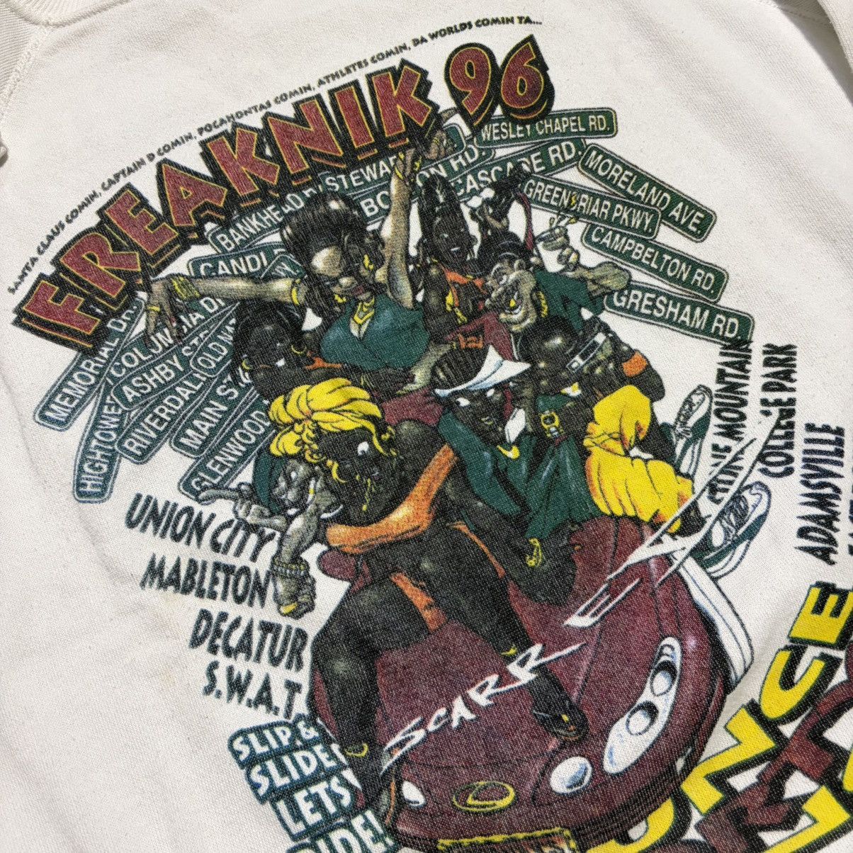 Vintage Vintage 90s 1996 Freaknik Atlanta Georgia Rap Tee Sweatshirt Size US L / EU 52-54 / 3 - 5 Thumbnail