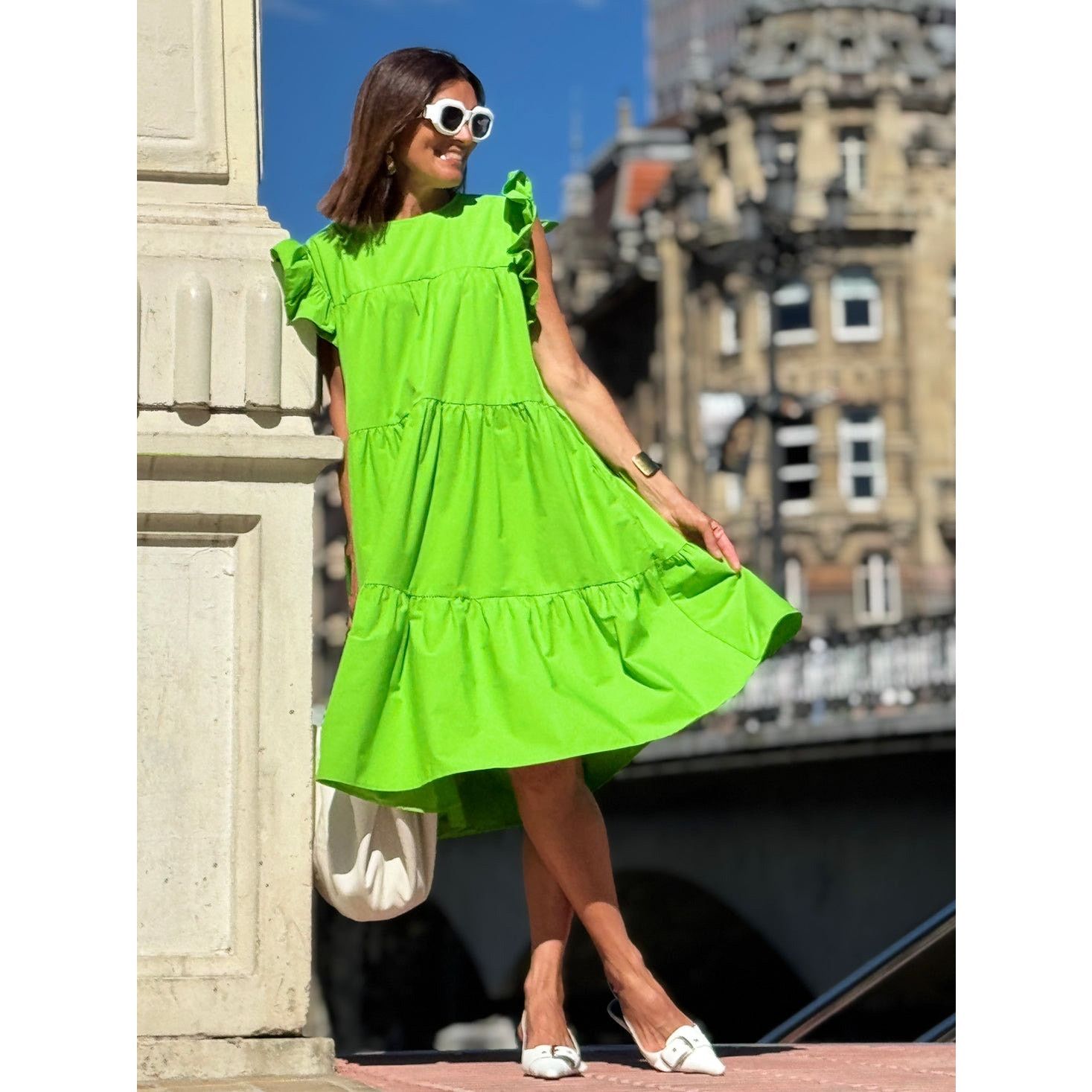 Other Marielle Green Caro Midid A line Dress One Size Size M / US 6-8 / IT 42-44 - 1 Thumbnail