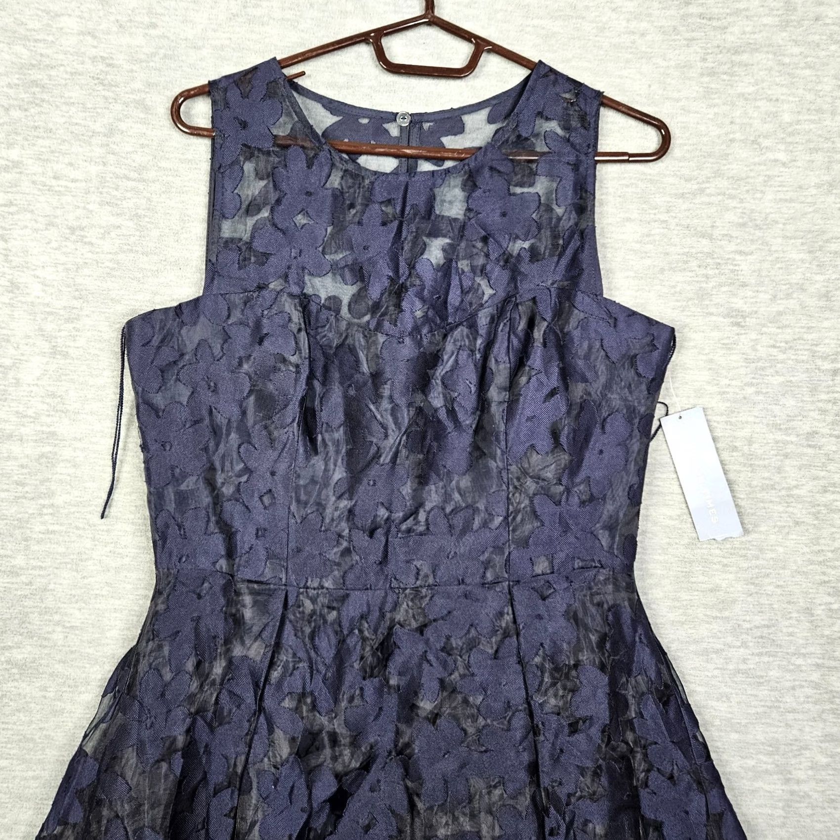 Vintage London Times Women's Lace Navy Sheath Dress Size 10 New Size L / US 10 / IT 46 - 3 Thumbnail