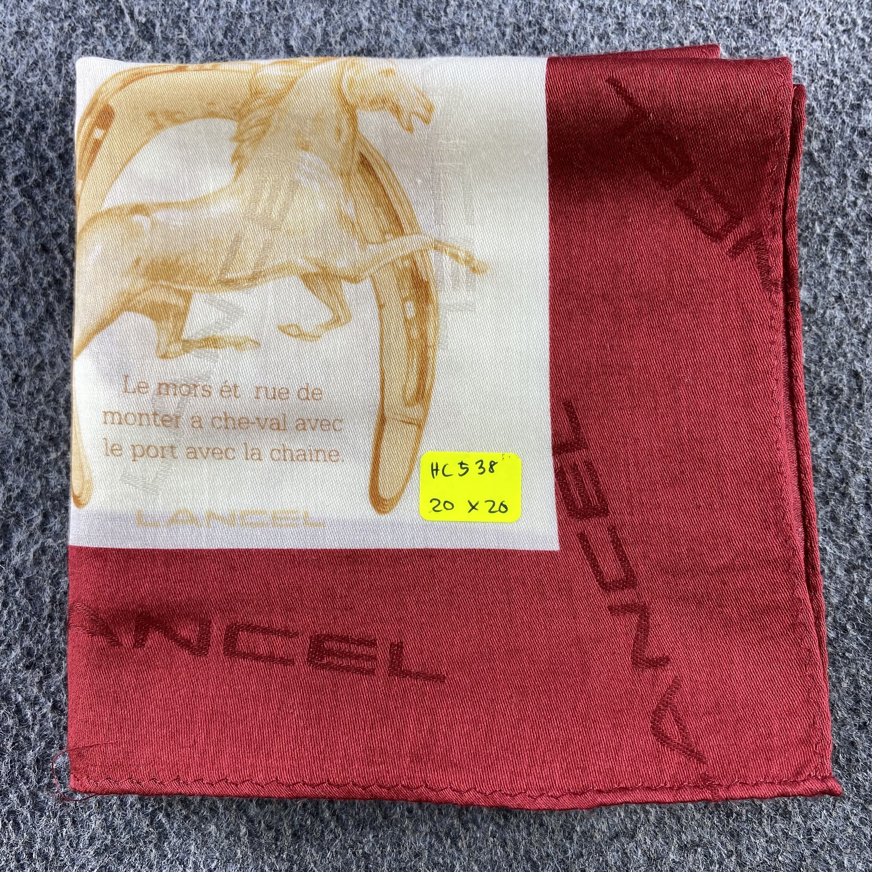 Lancel × Vintage Lancel Handkerchief/Neckerchief/Bandana HC538 Size ONE SIZE - 5 Thumbnail