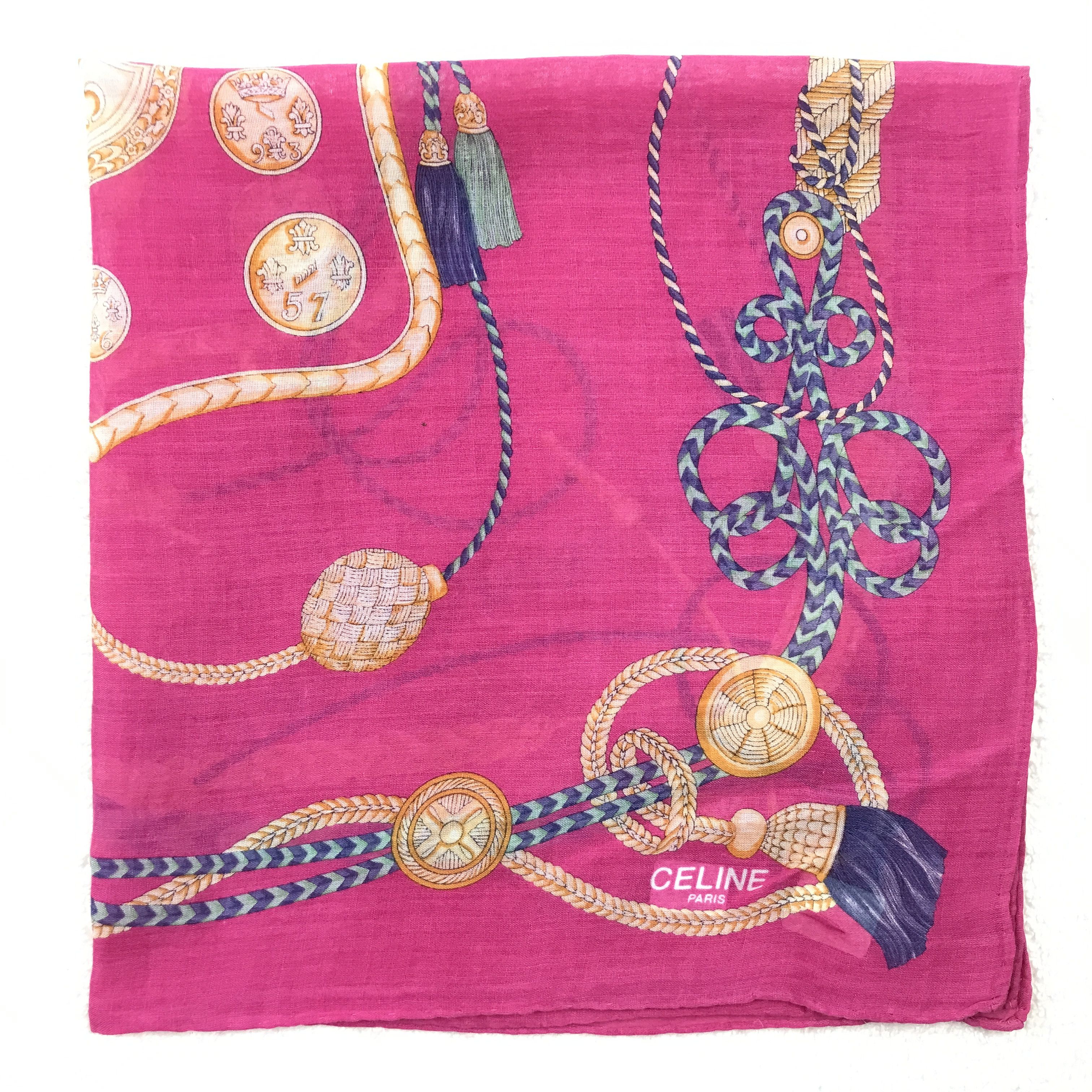 Celine × Vintage Vintage Celine Bandana Neckerchief Handkerchief Size ONE SIZE - 2 Thumbnail