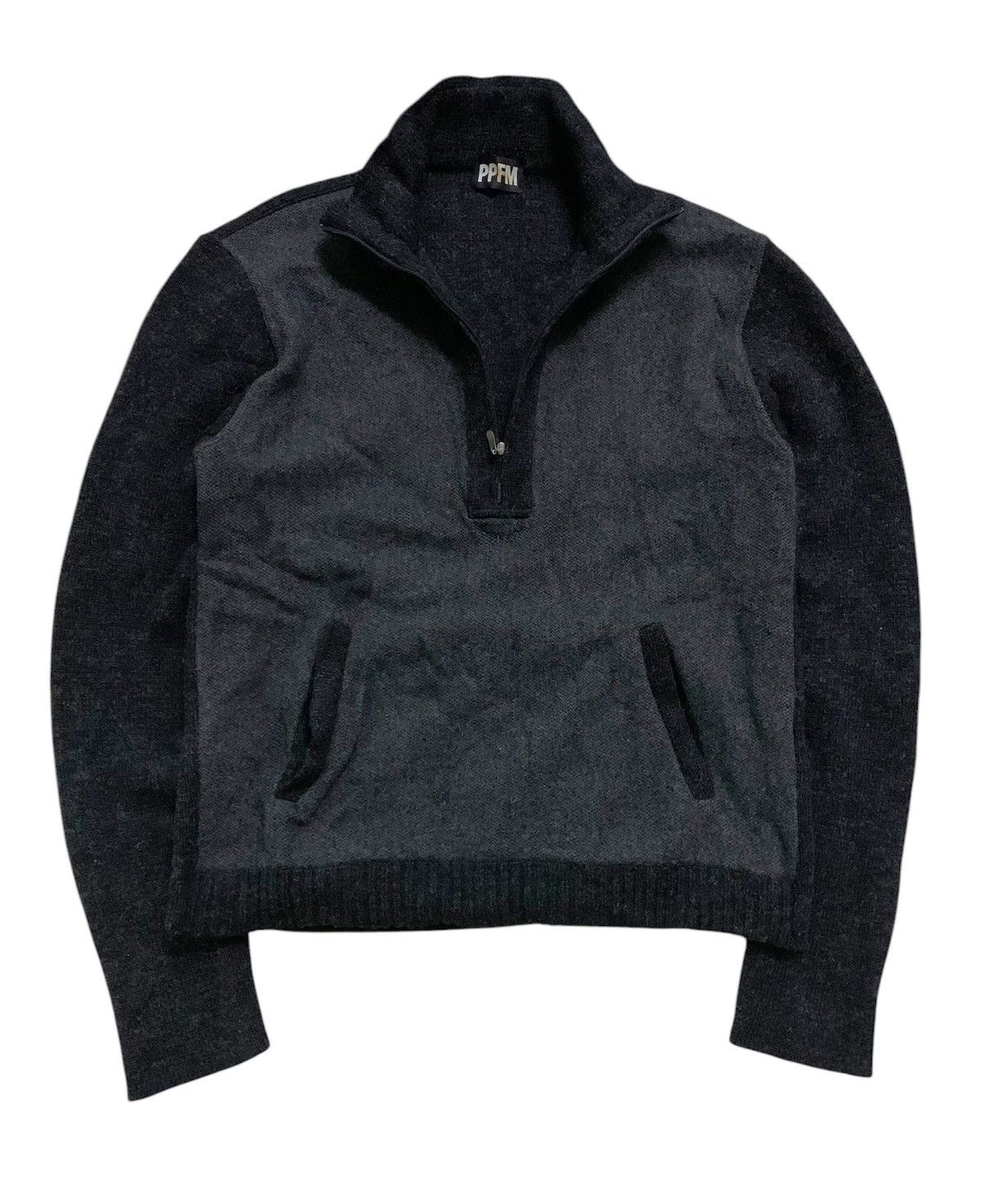 Yohji Yamamoto 💥Vintage PPFM Knitwear Wool Half Zipper Sweater Size M / US 6-8 / IT 42-44 - 1 Thumbnail