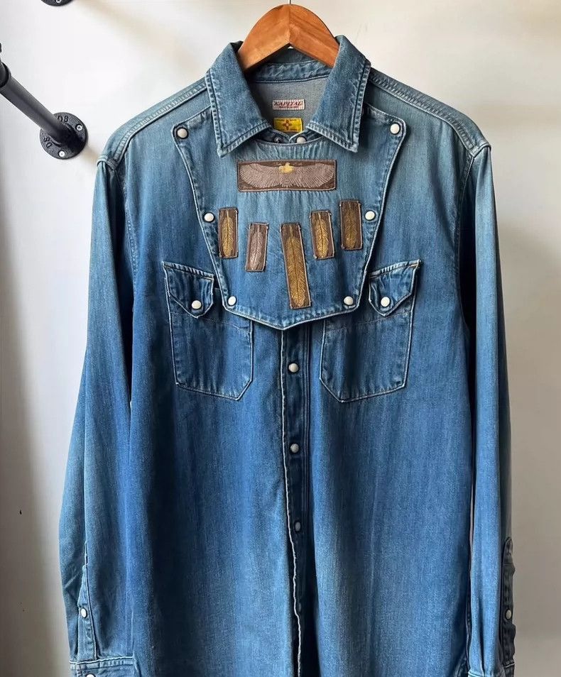 Kapital Vintage KAPITAL Feather Jewel Denim Shirt Size US M / EU 48-50 / 2 - 3 Thumbnail