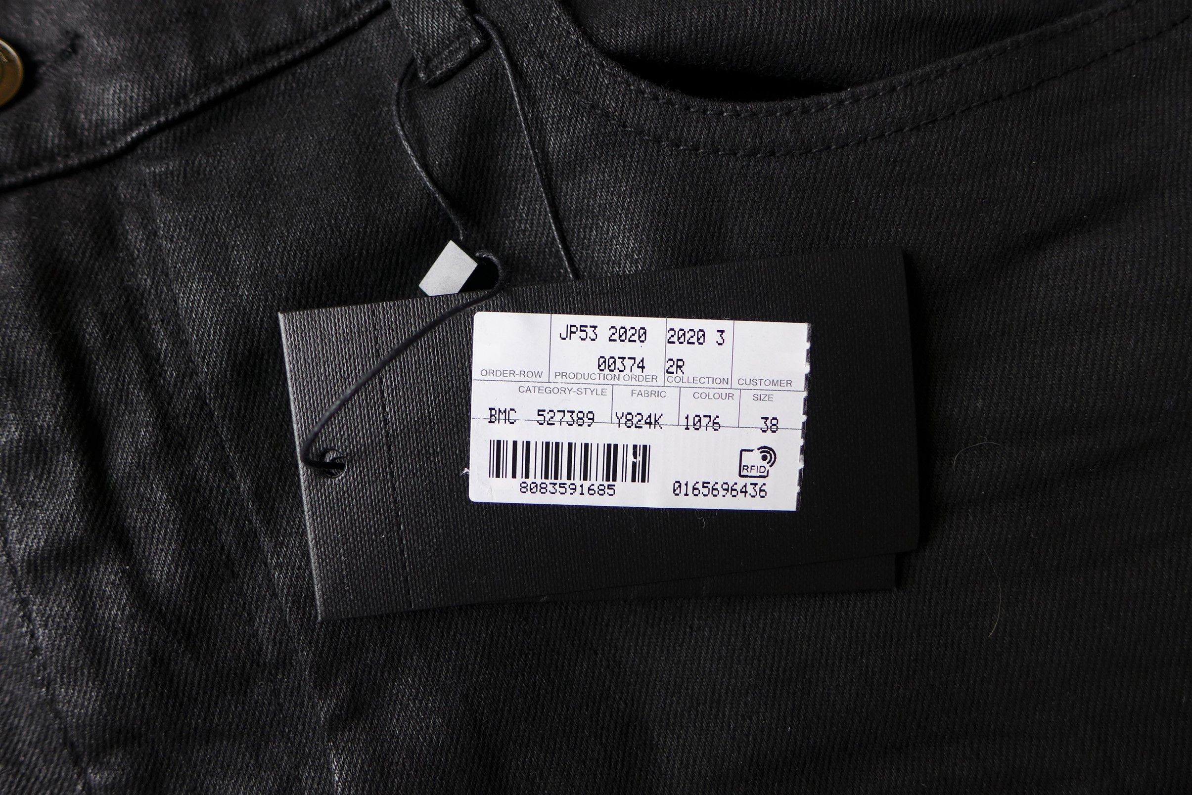 Saint Laurent Paris Saint Laurent D02 Jeans -- Coated Black Denim Size US 38 / EU 54 - 16 Thumbnail